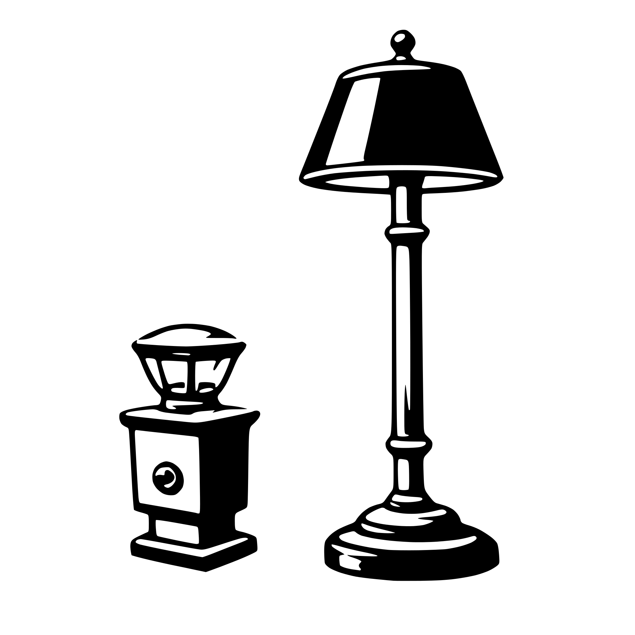 AI-generated SVG of a lamp