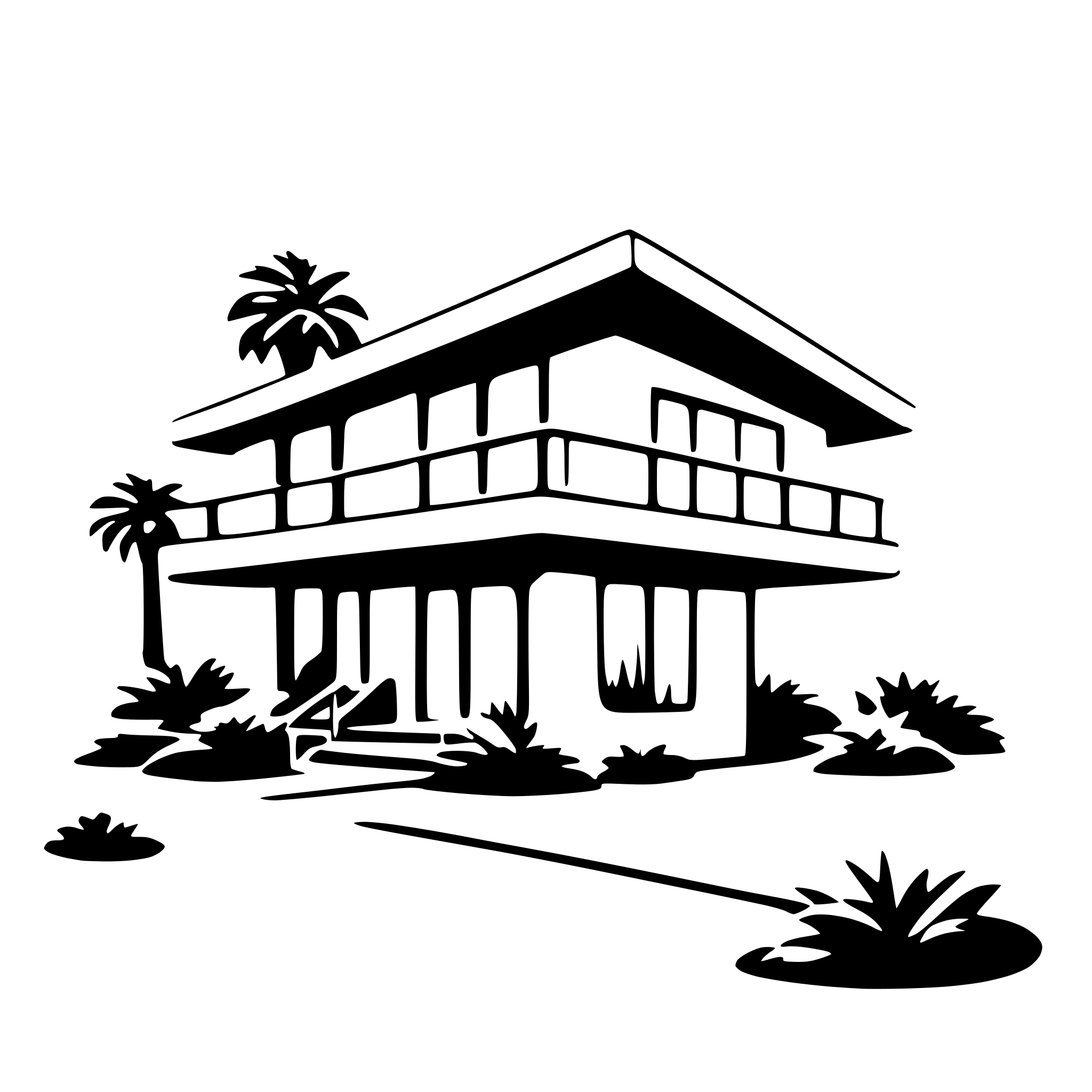 AI-generated SVG of a Palm Springs house