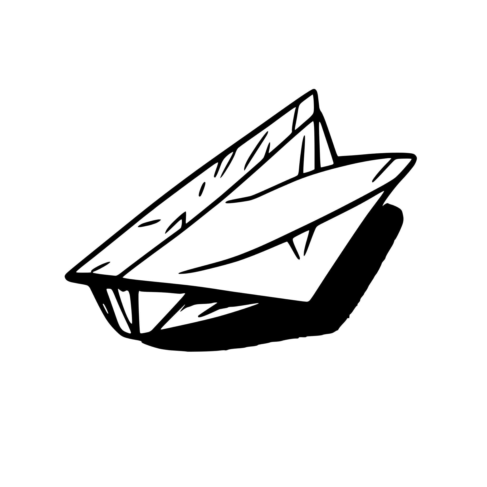 AI-generated SVG of 'paper airplane with brush'