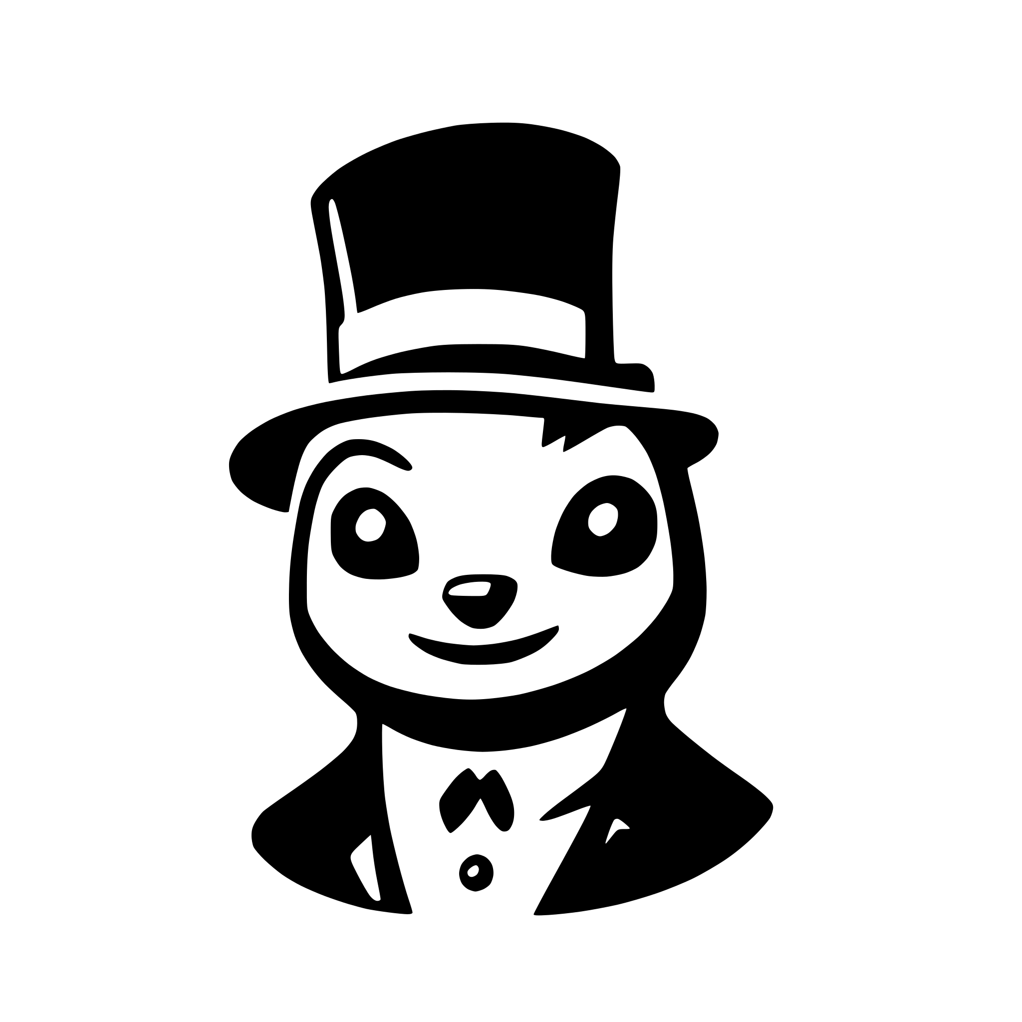 AI-generated SVG of a a sloth wearing a top hat
