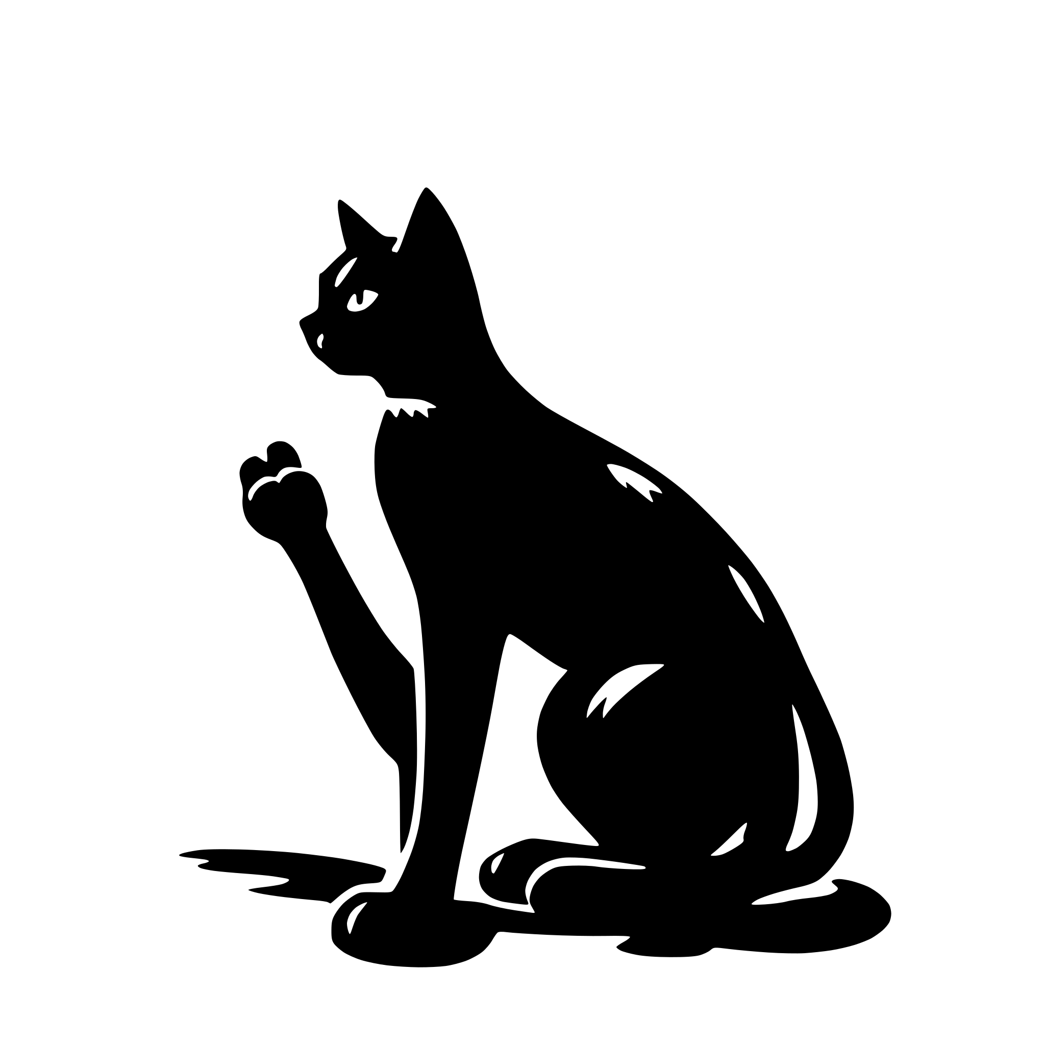 AI-generated SVG of 'black cat shadow'
