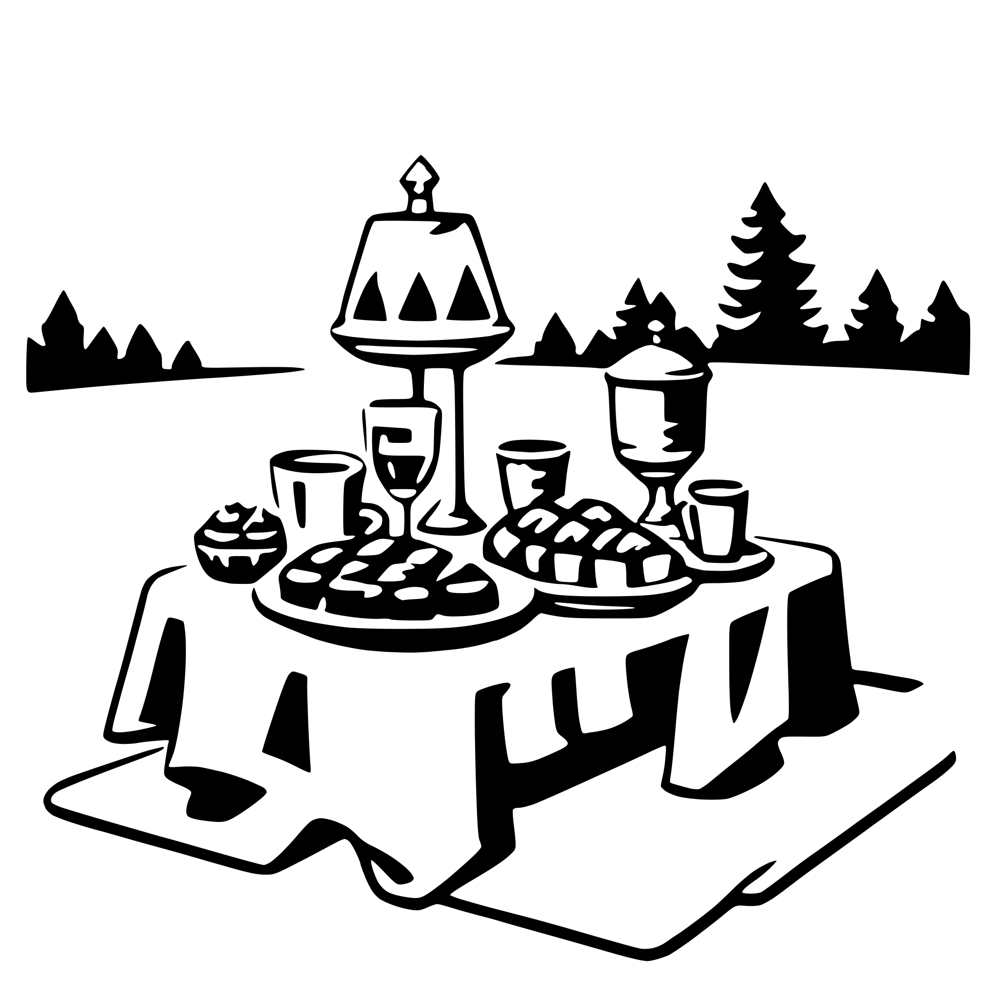 AI-generated SVG of a romantic picnic