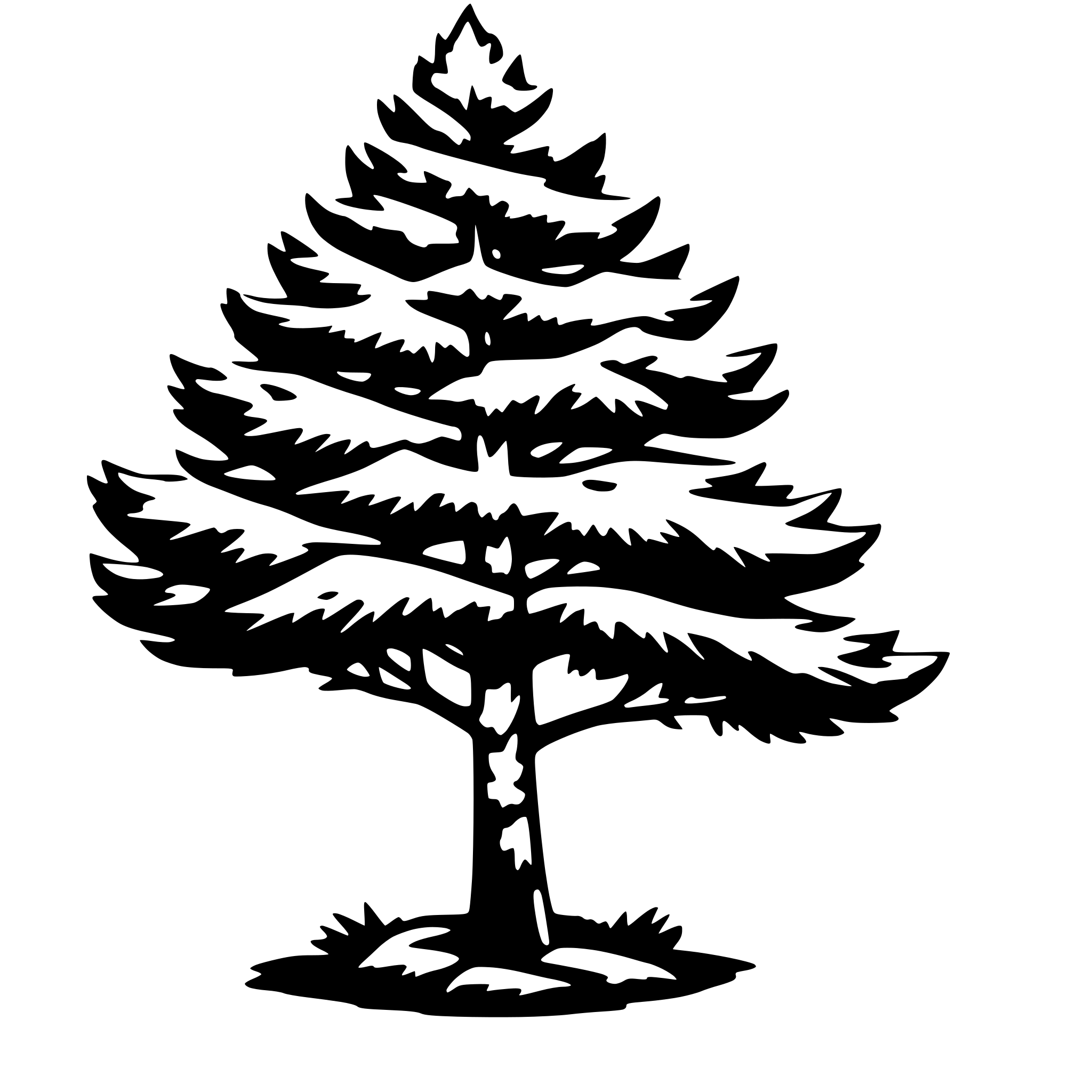 AI-generated SVG of 'a pine tree'