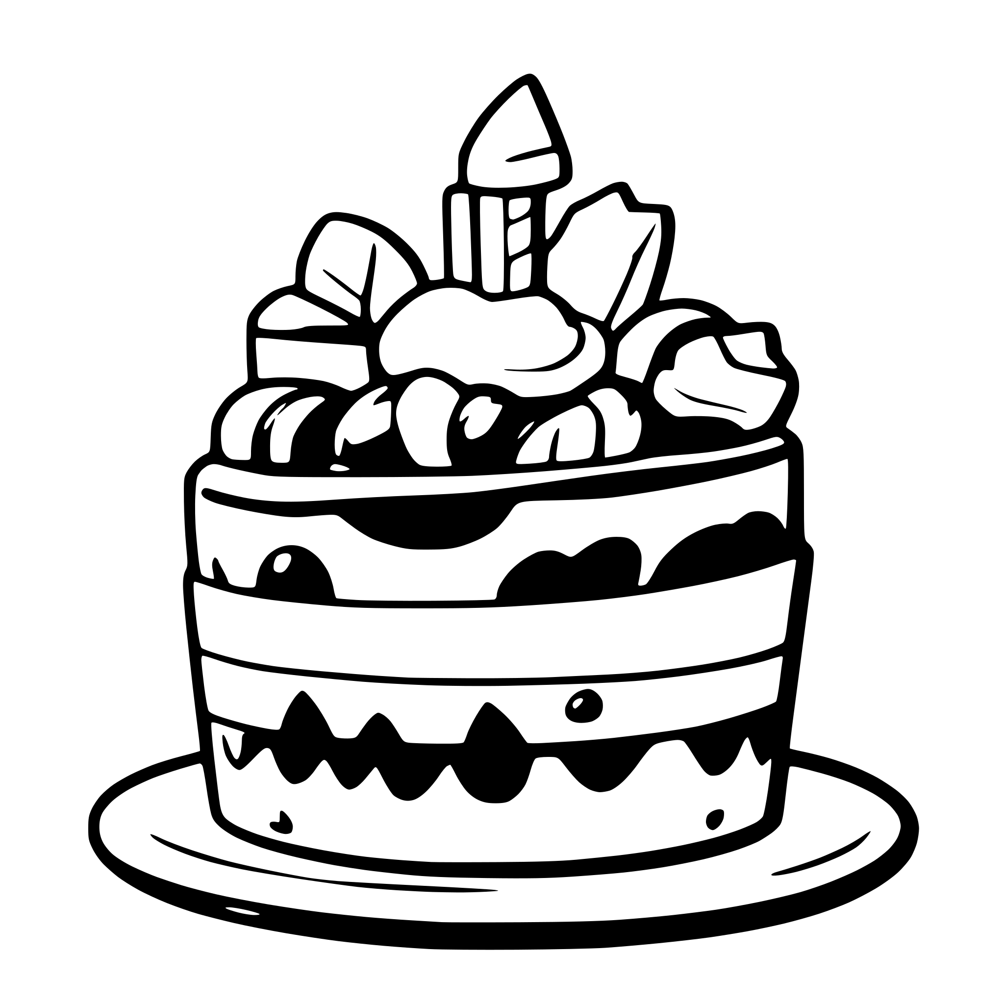 AI-generated SVG of a bakery cake with color