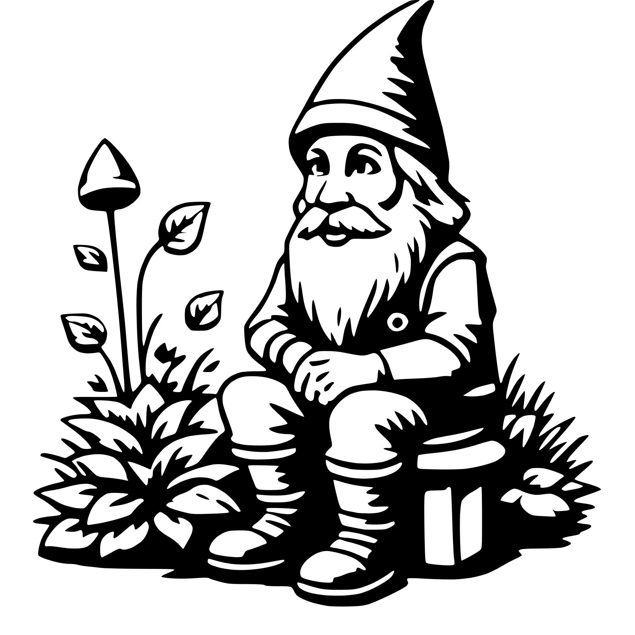 AI-generated SVG of 'garden gnome'