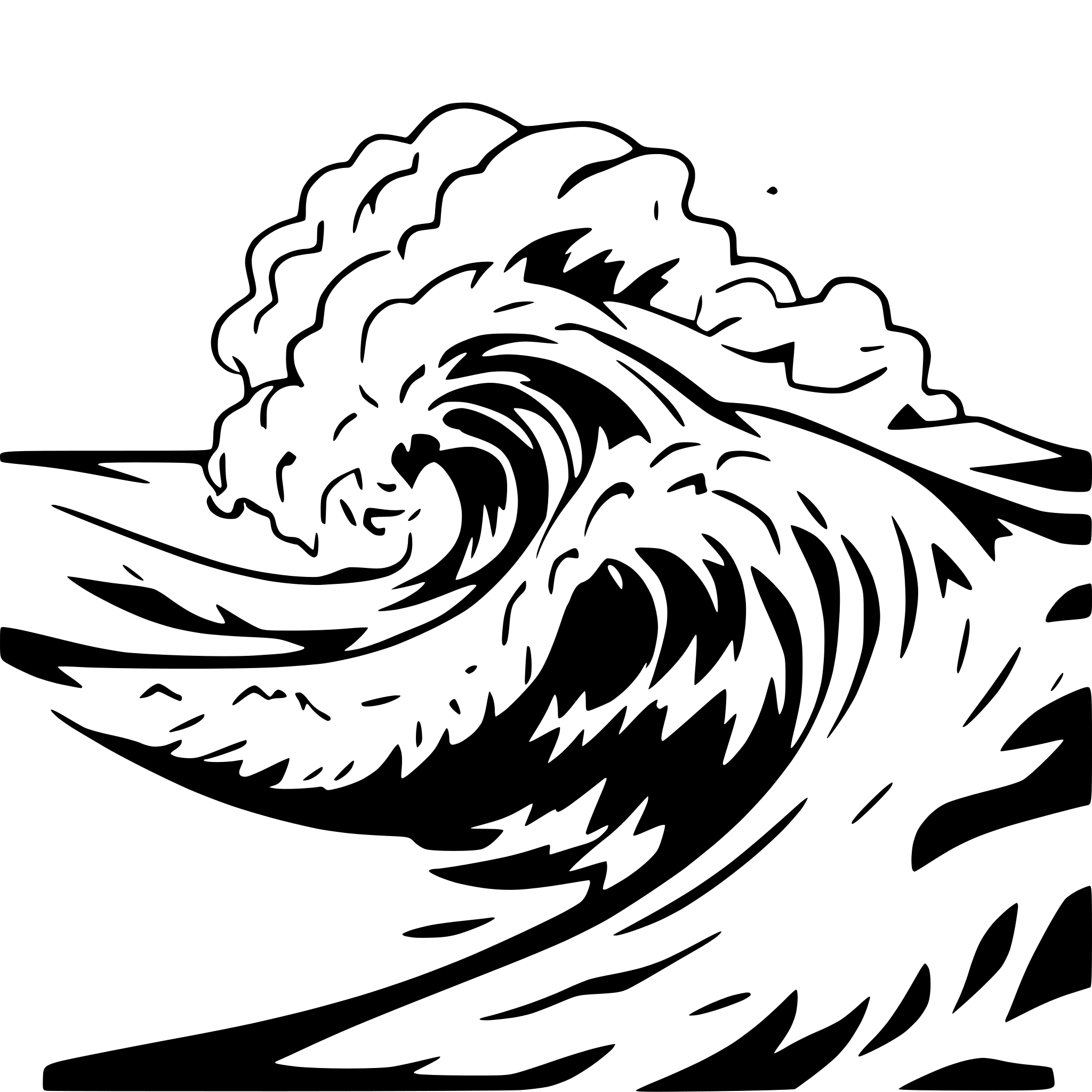 AI-generated SVG of 'Big crashing wave'