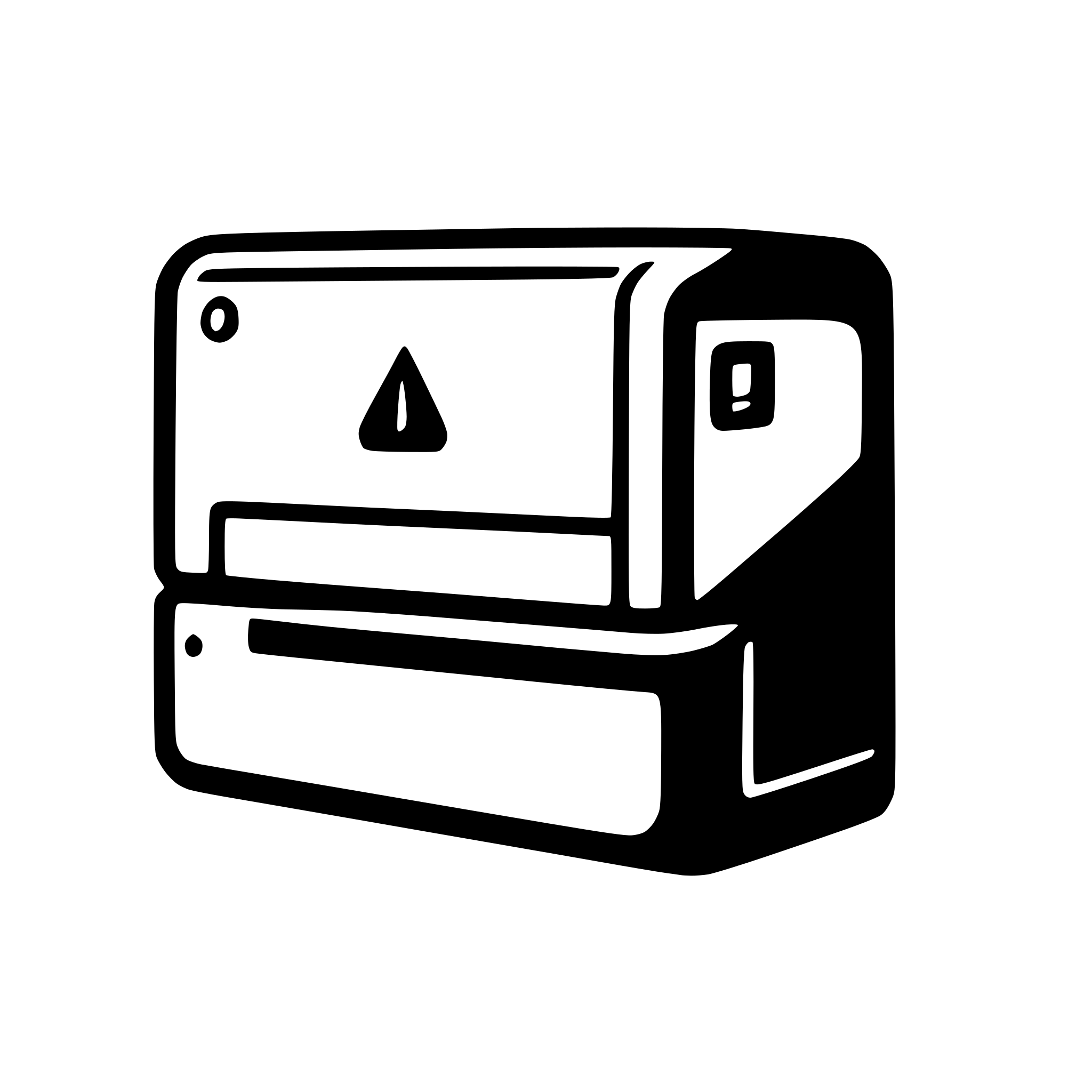 AI-generated SVG of a transparent background SVG icon a commercial label printer