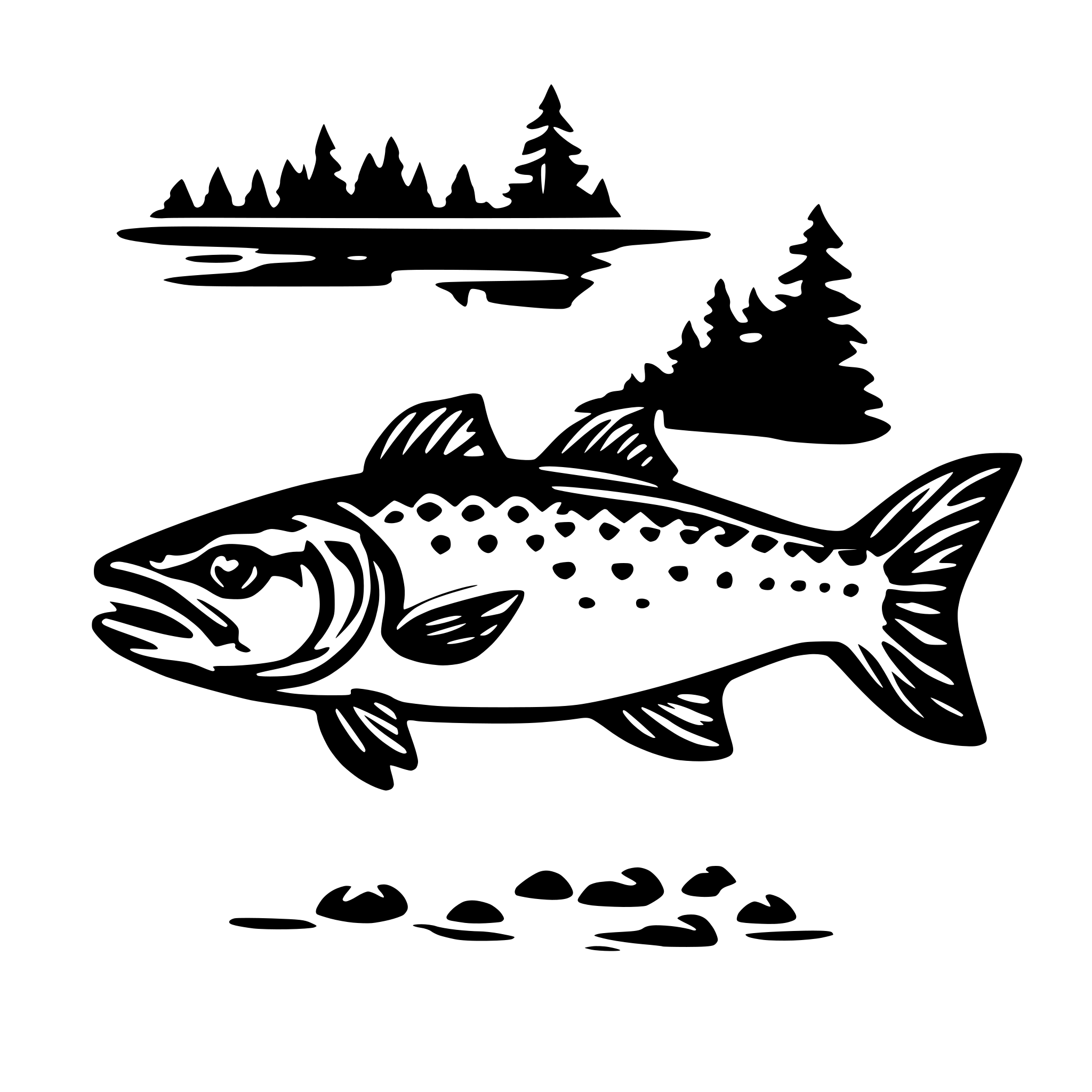 AI-generated SVG of 'native salmon'