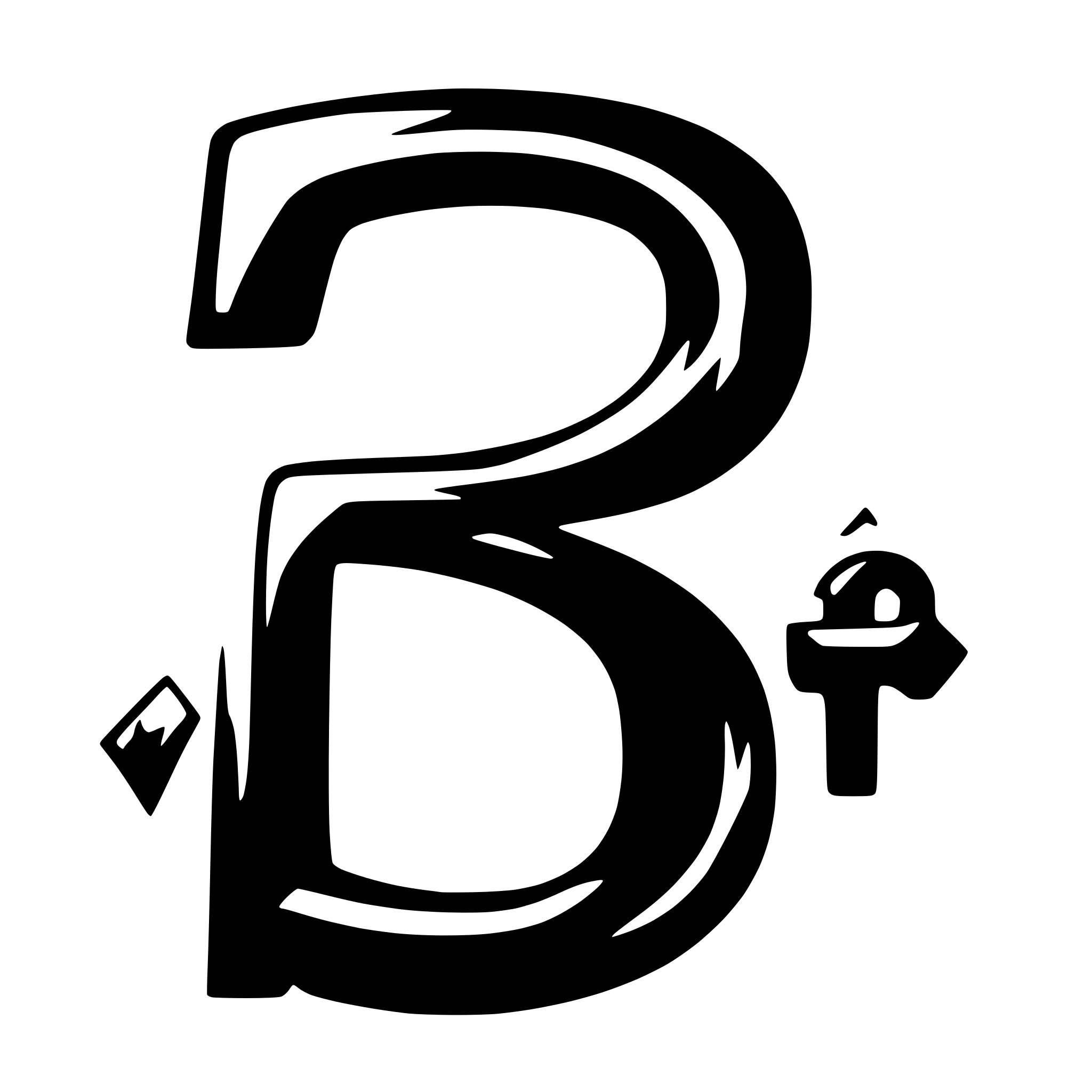AI-generated SVG of a letter R with @
