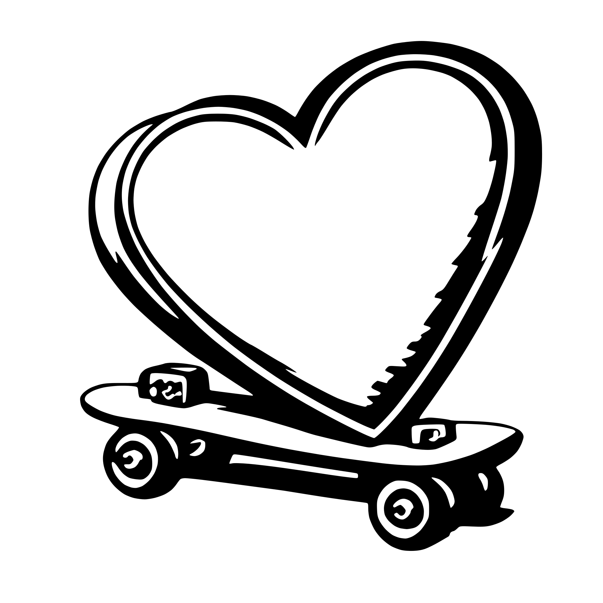 AI-generated SVG of 'skateboard heart'