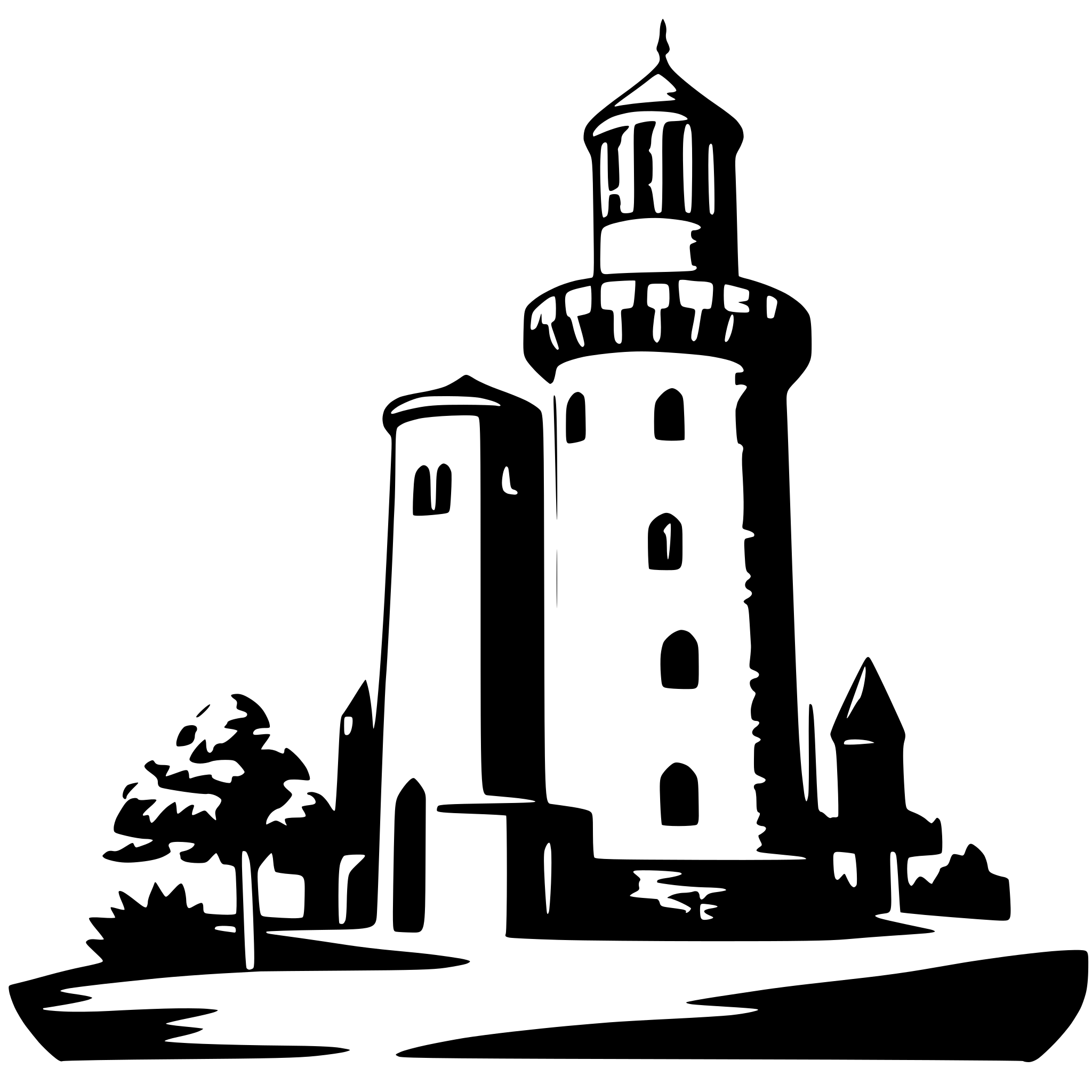 AI-generated SVG of a tower dic