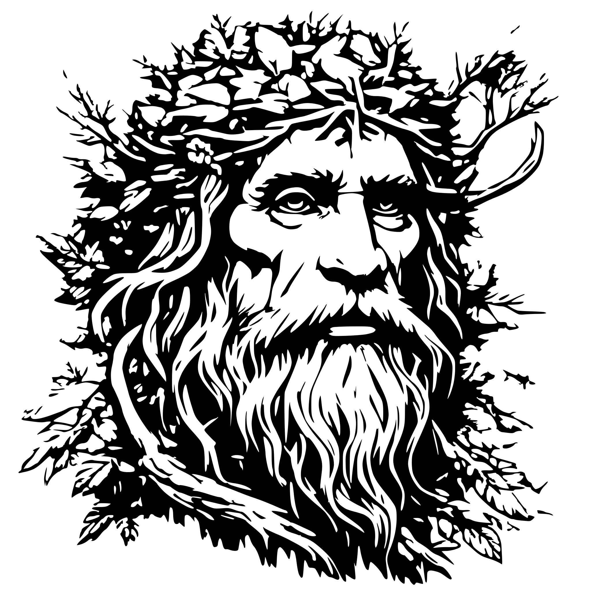 AI-generated SVG of 'realistic Leshy'