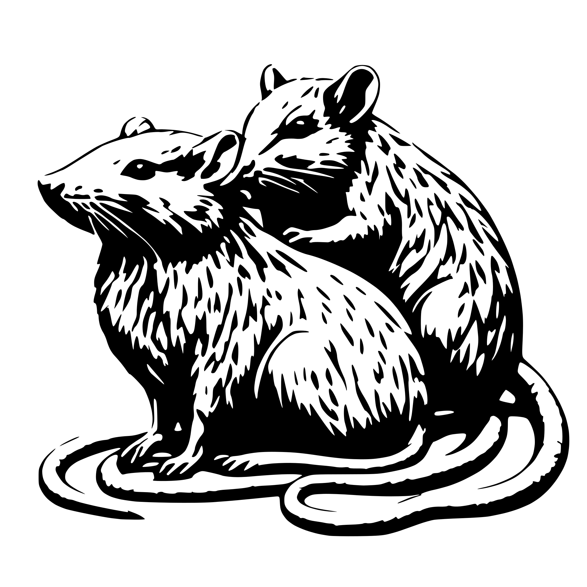 AI-generated SVG of 'group of rats'