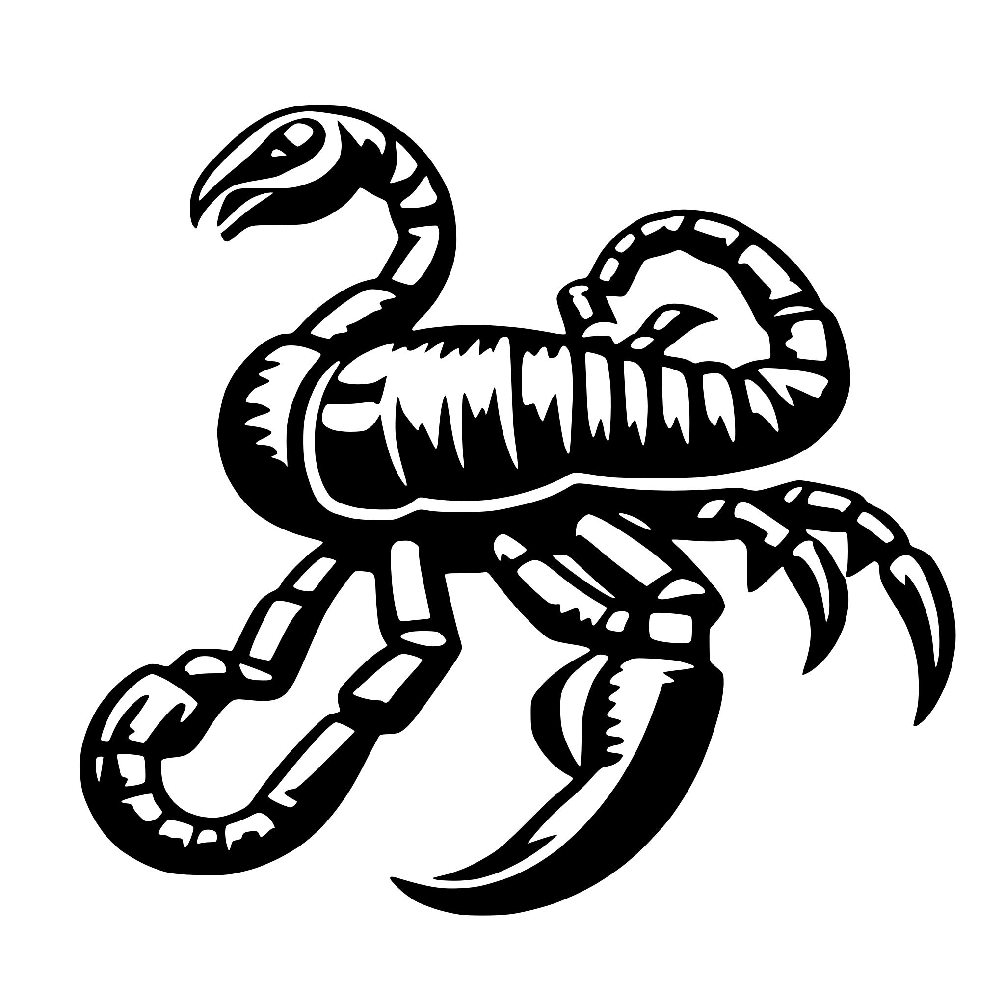 AI-generated SVG of a scorpion