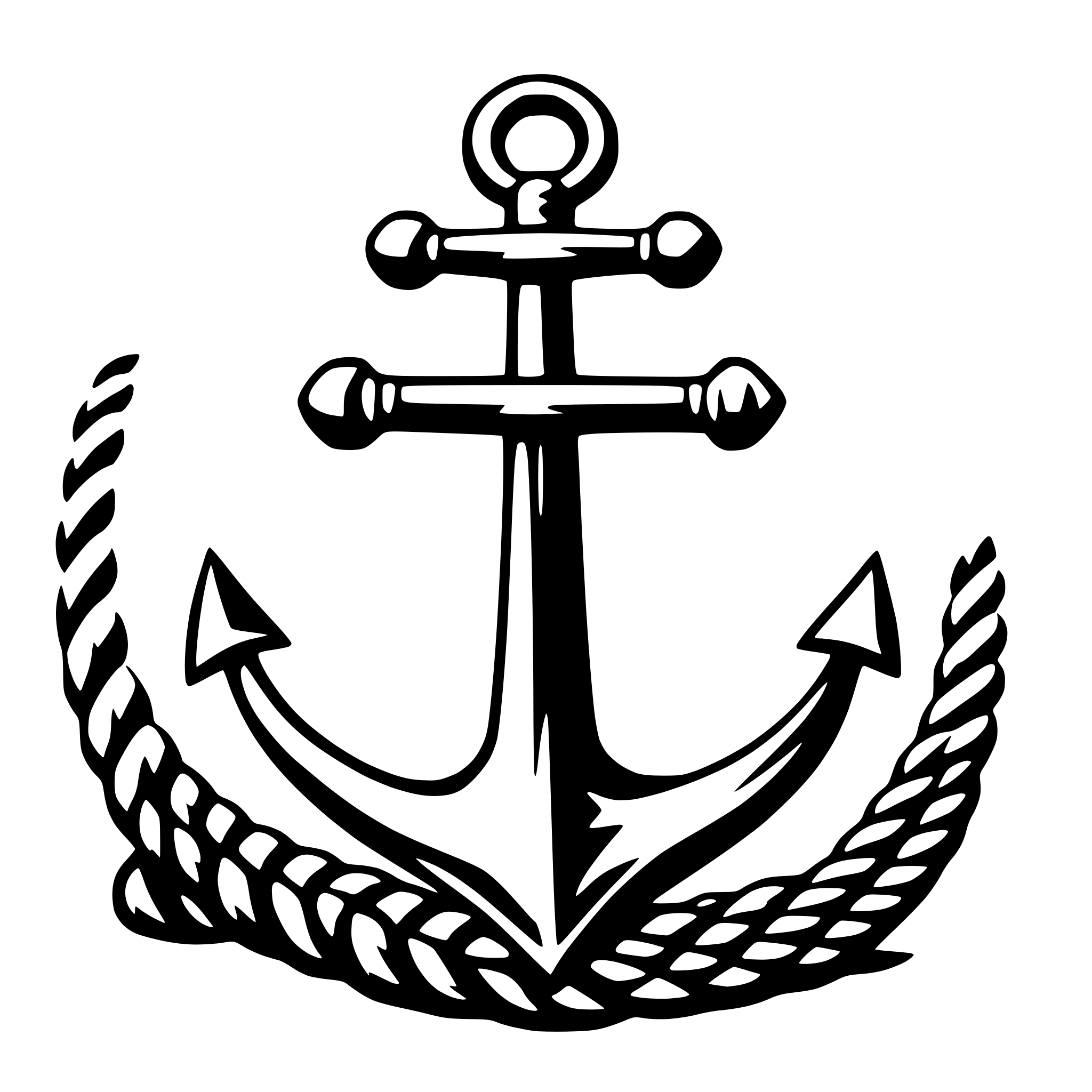 AI-generated SVG of a anchor and rope