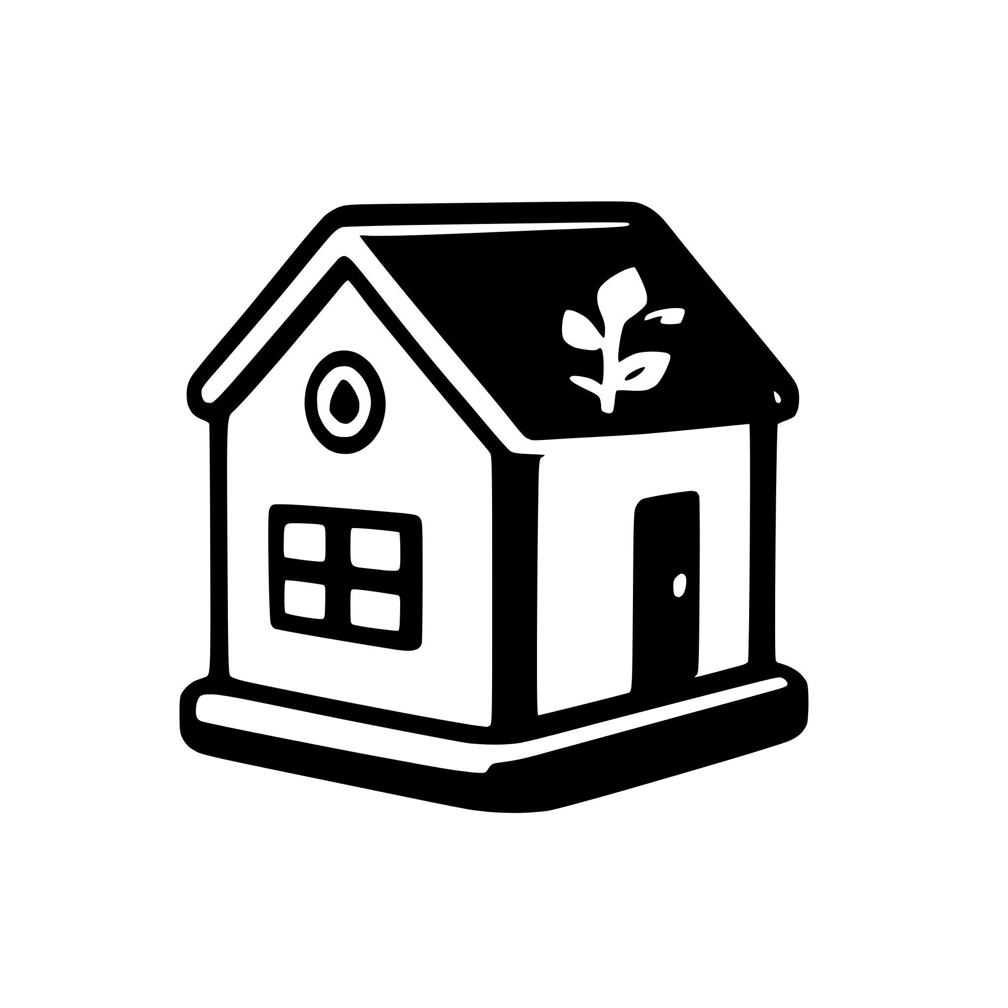 AI-generated SVG of 'simplified house flat icon'