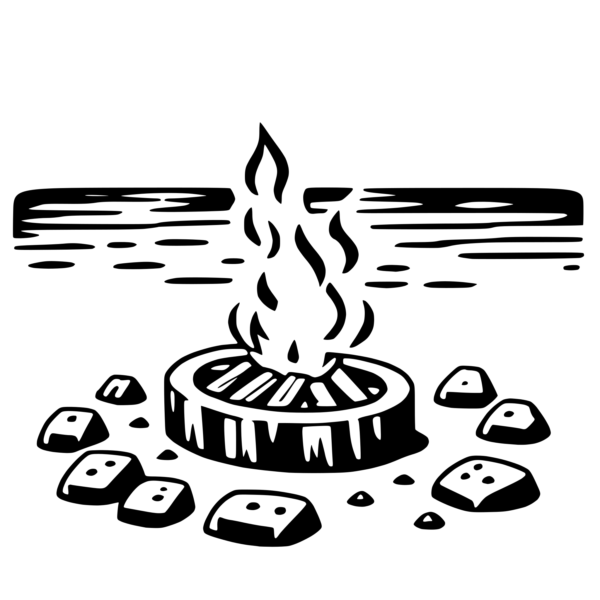 AI-generated SVG of a beach bonfire night