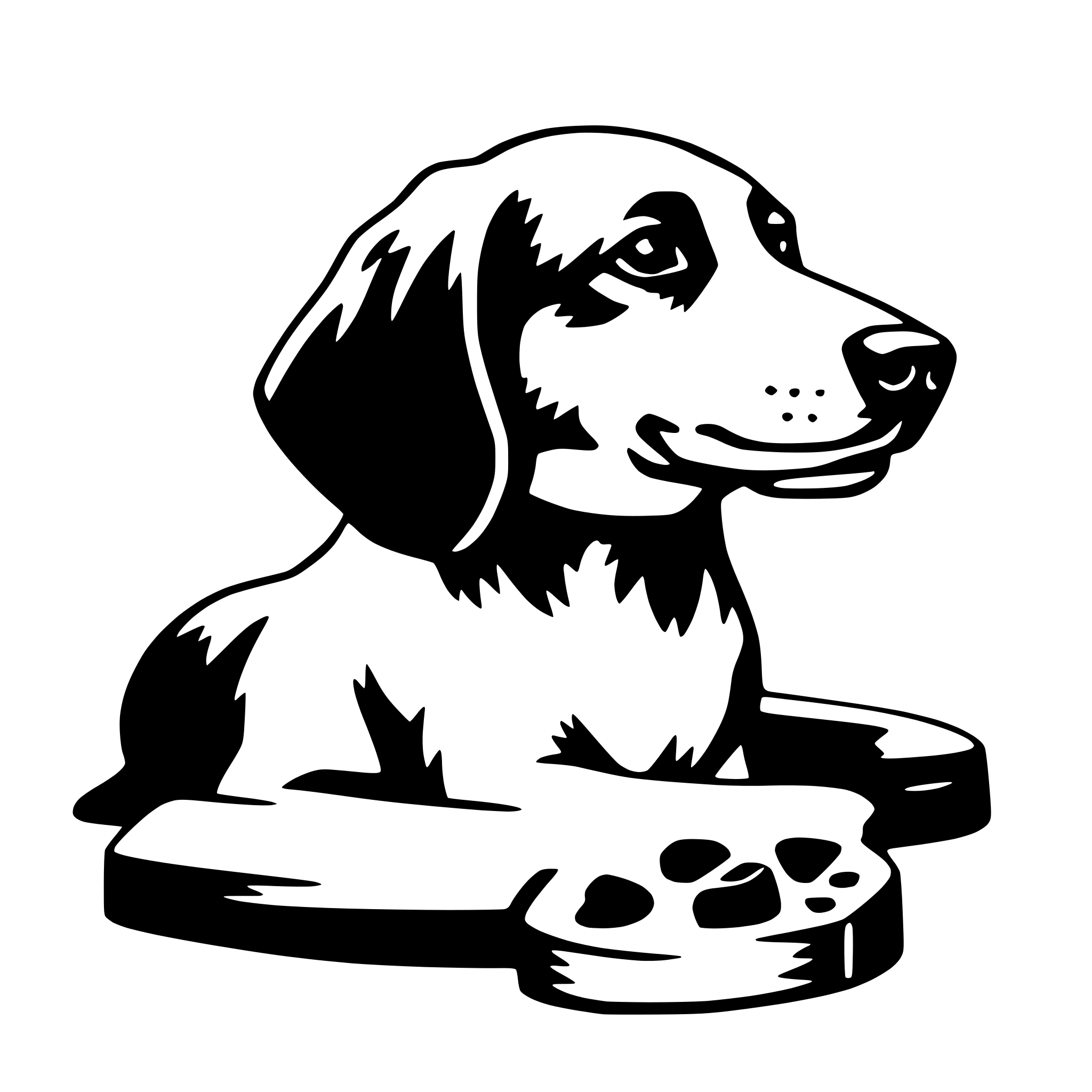 AI-generated SVG of 'dog with bone'