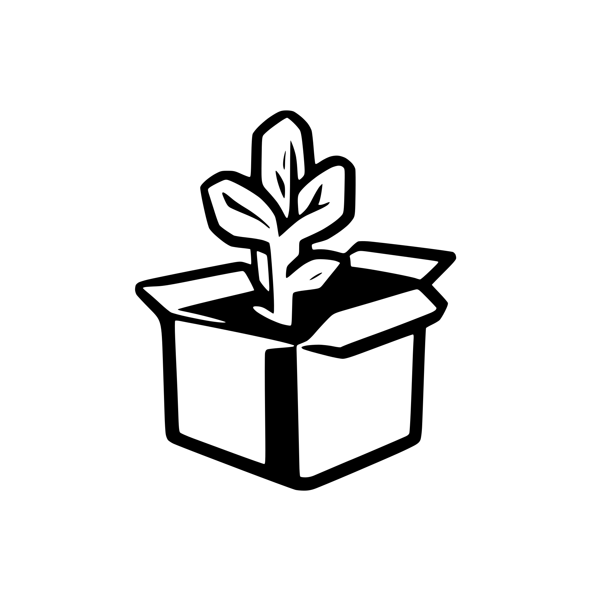 AI-generated SVG of a simple basic dollar sign on opened package box