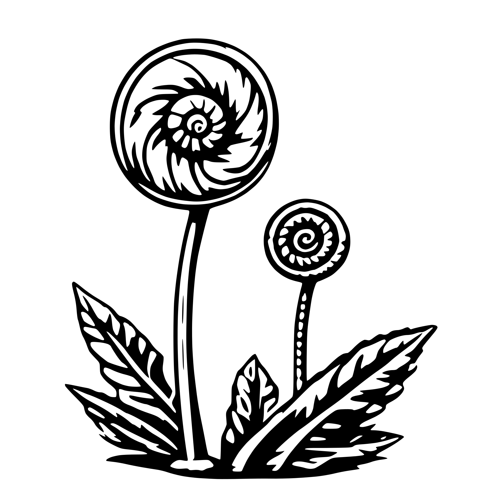 AI-generated SVG of 'fiddlehead'