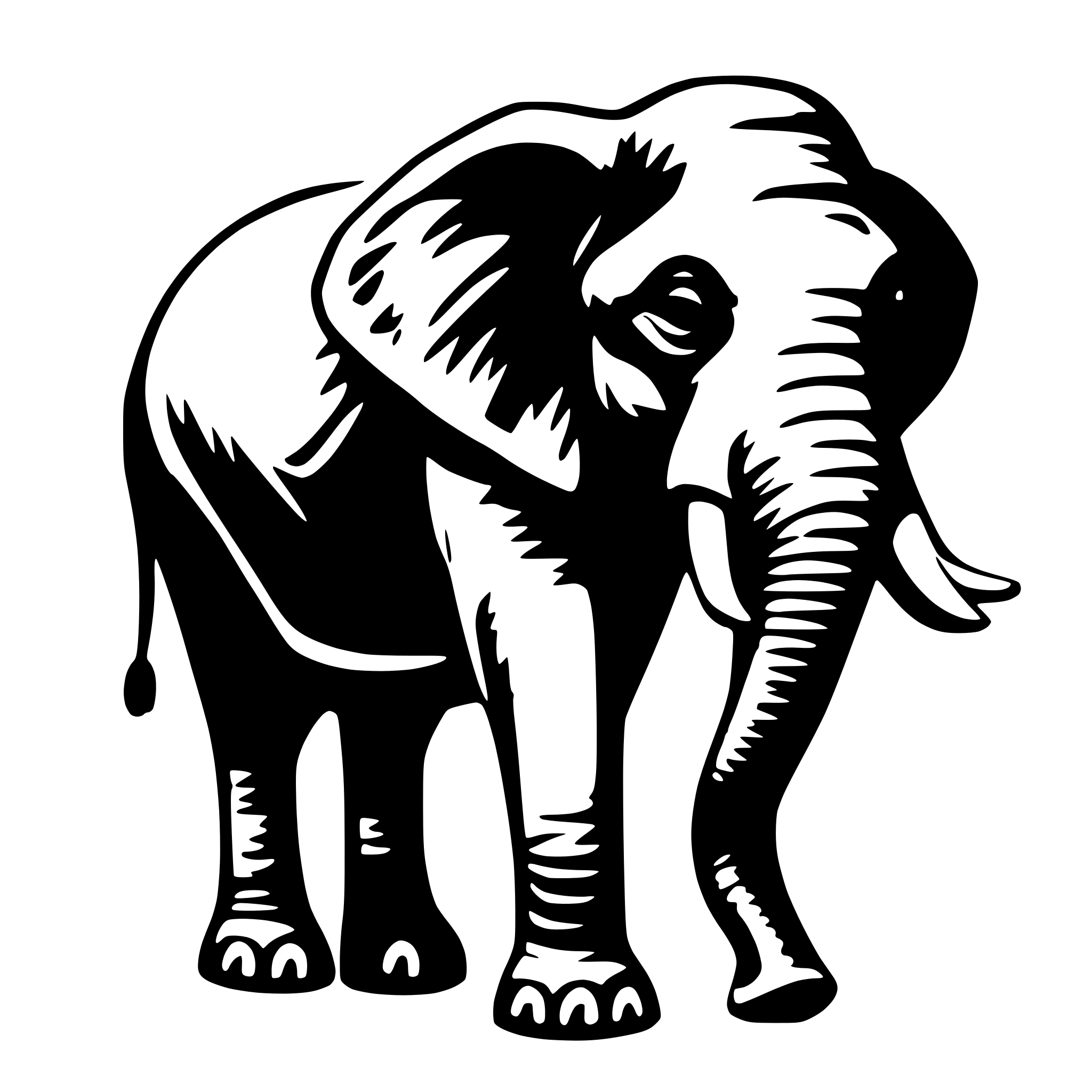 AI-generated SVG of 'elephant'