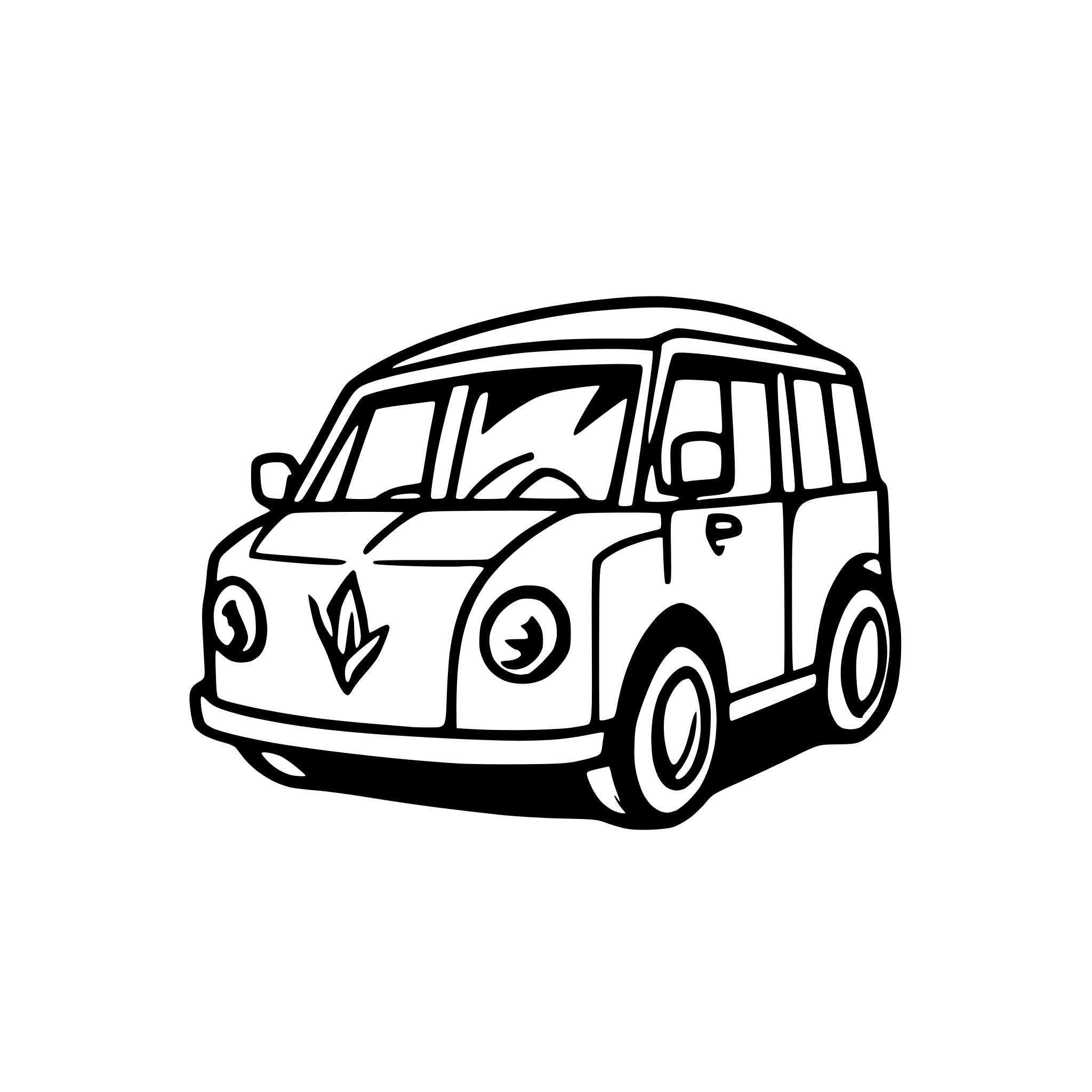 AI-generated SVG of a minimal material-like vehicle