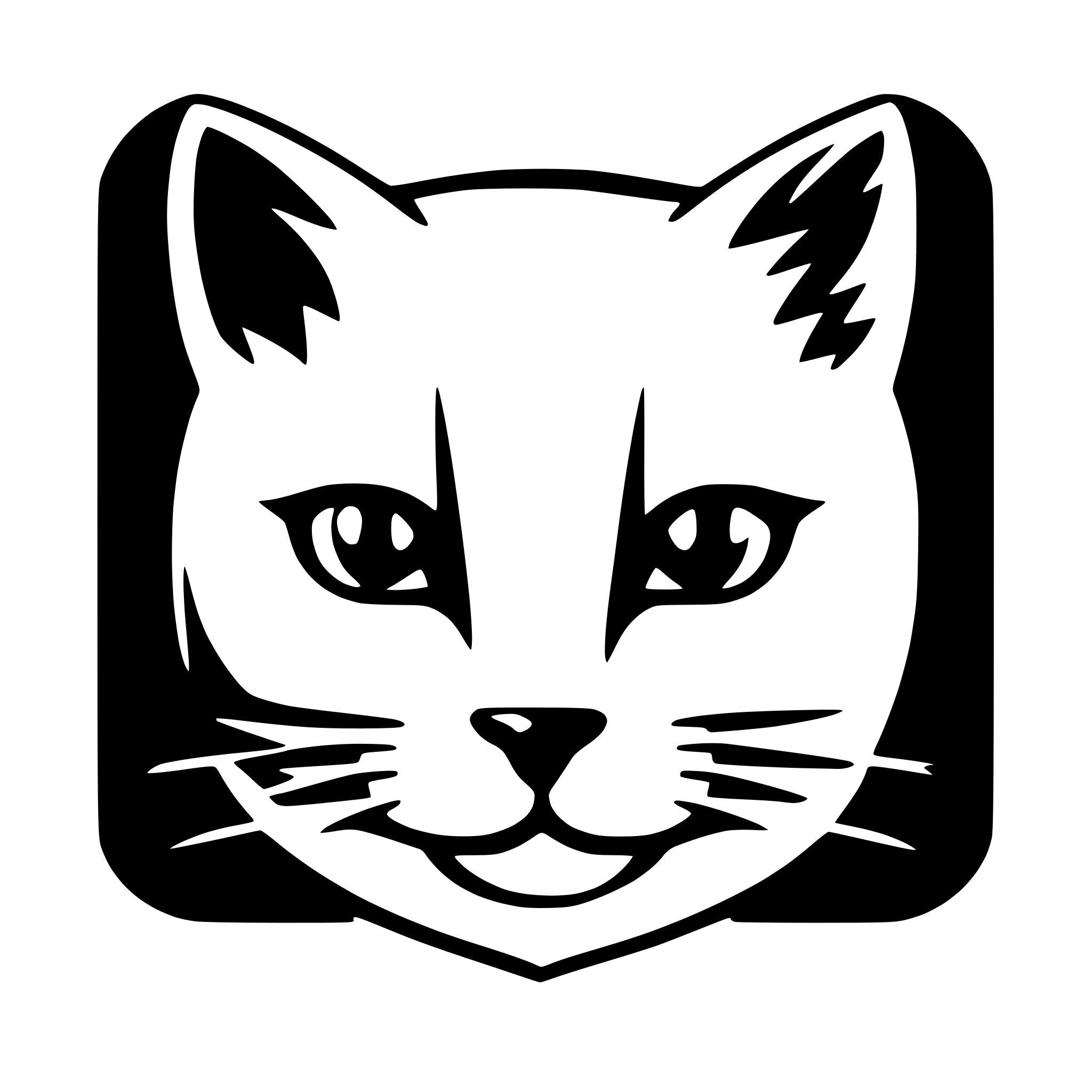 AI-generated SVG of a minimalis elegant logo cat head at square AI-generated SVG of a minimalis elegant logo cat head at square