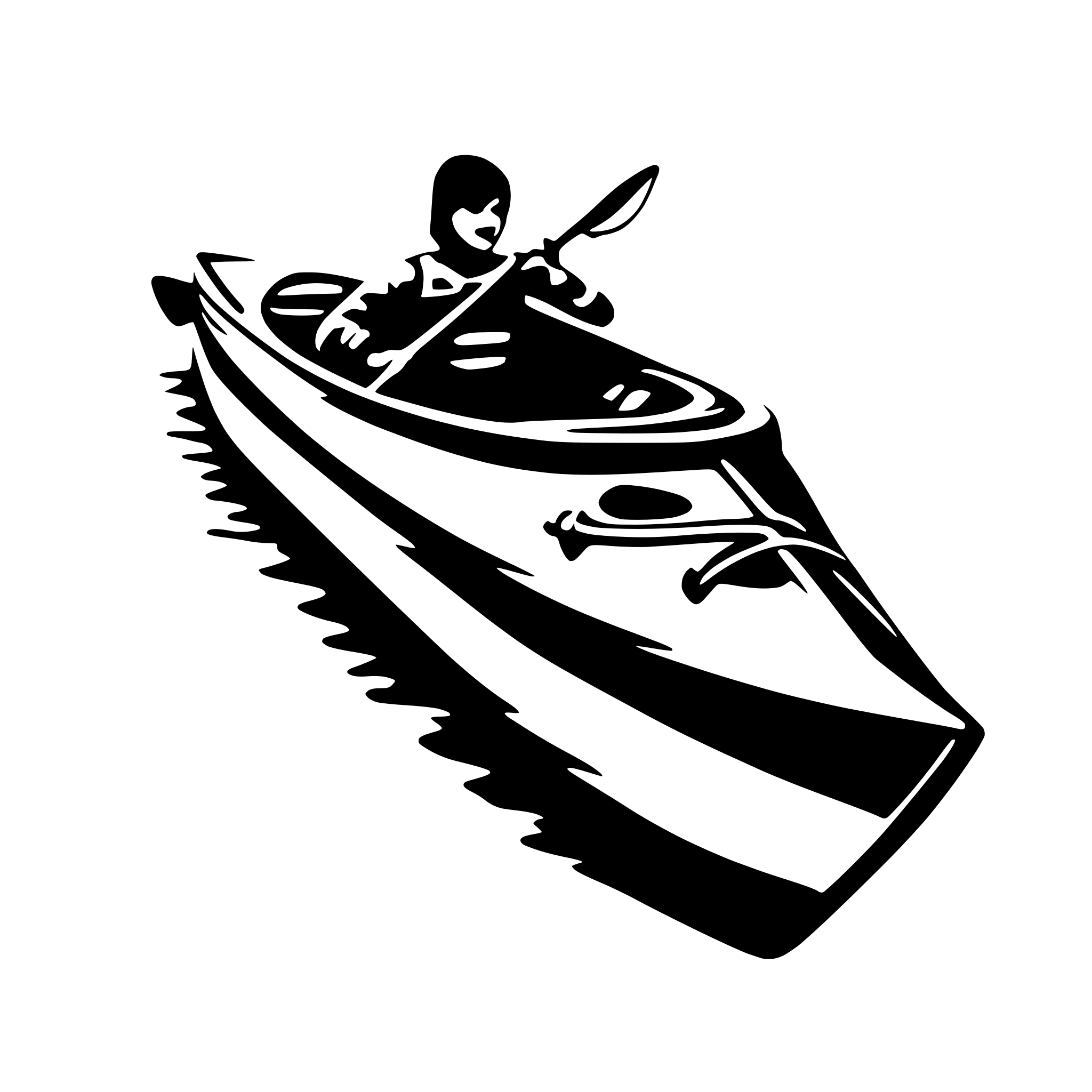 AI-generated SVG of 'kayak boat'