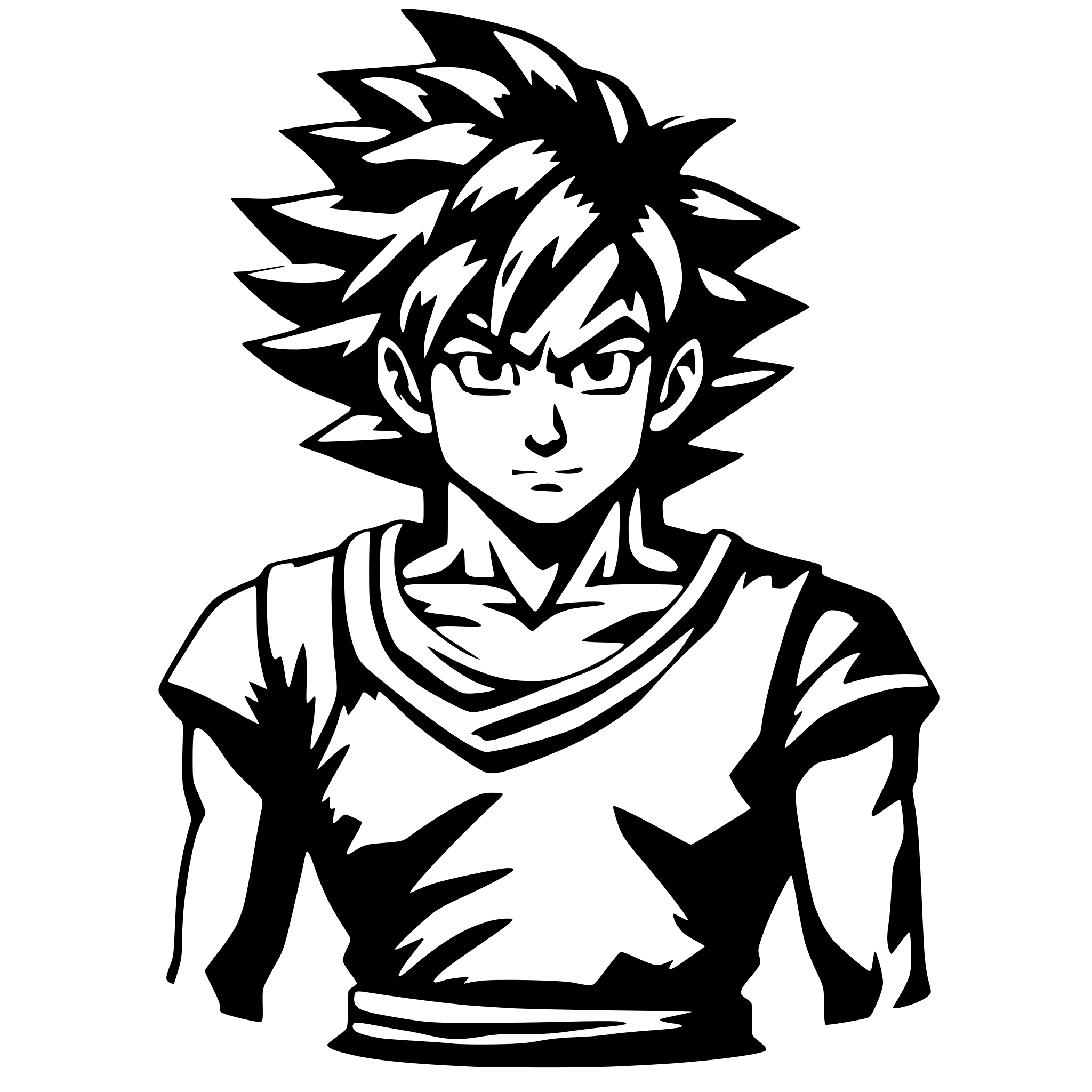 AI-generated SVG of a goku, realidade aumentada