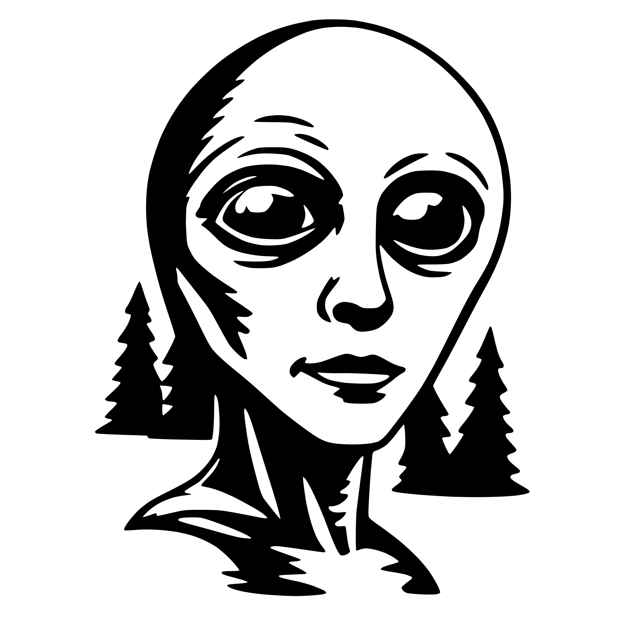 AI-generated SVG of a alien