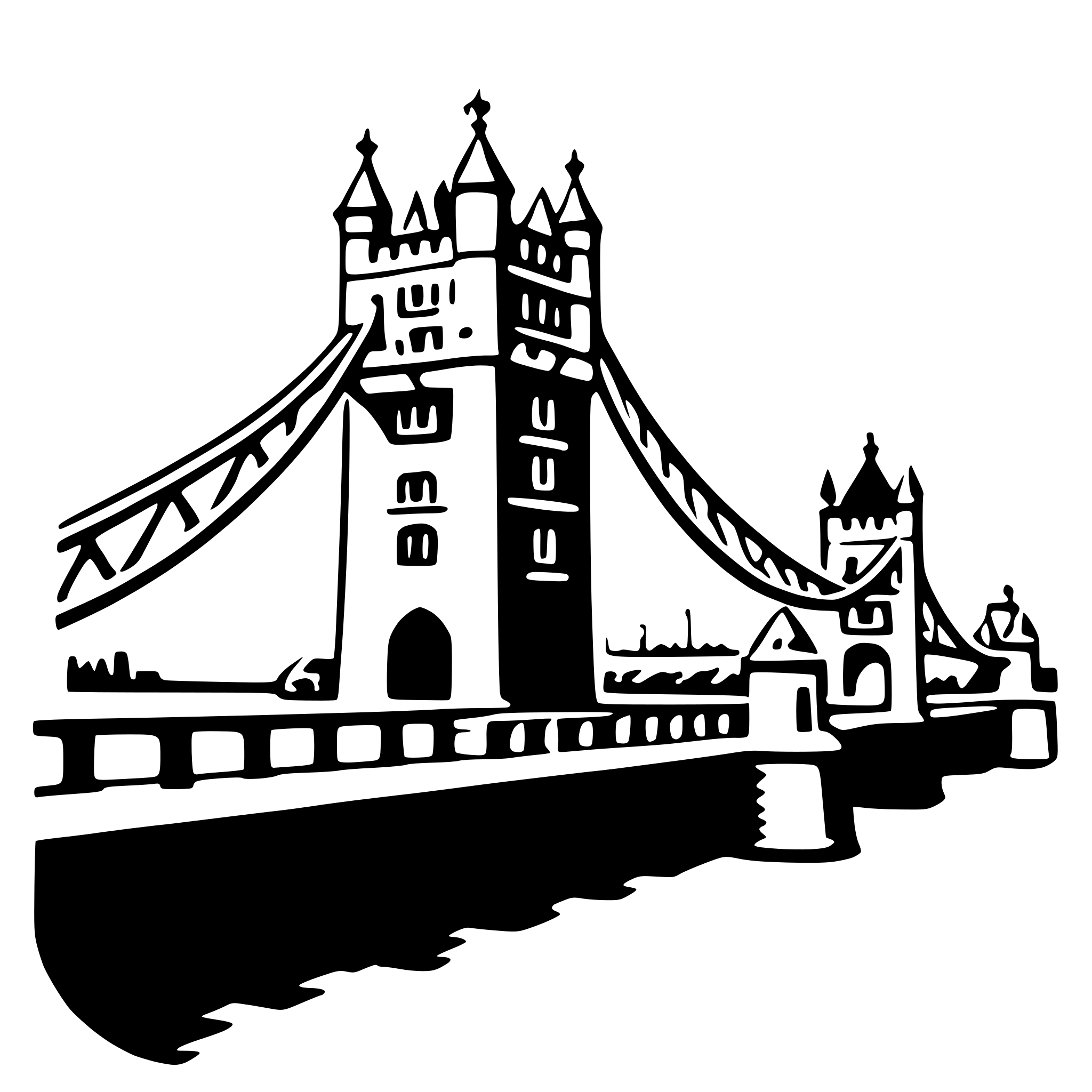 AI-generated SVG of 'tower bridge'