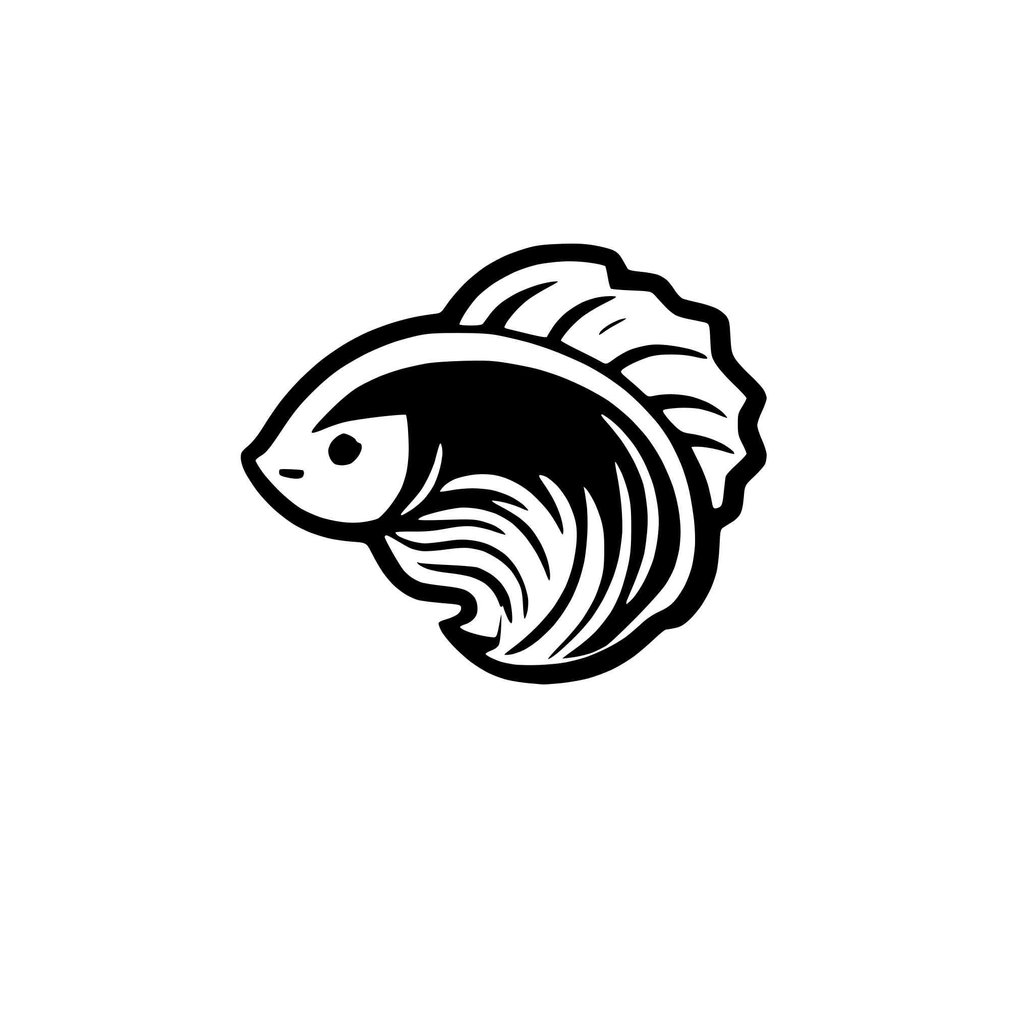AI-generated SVG of a betta fish