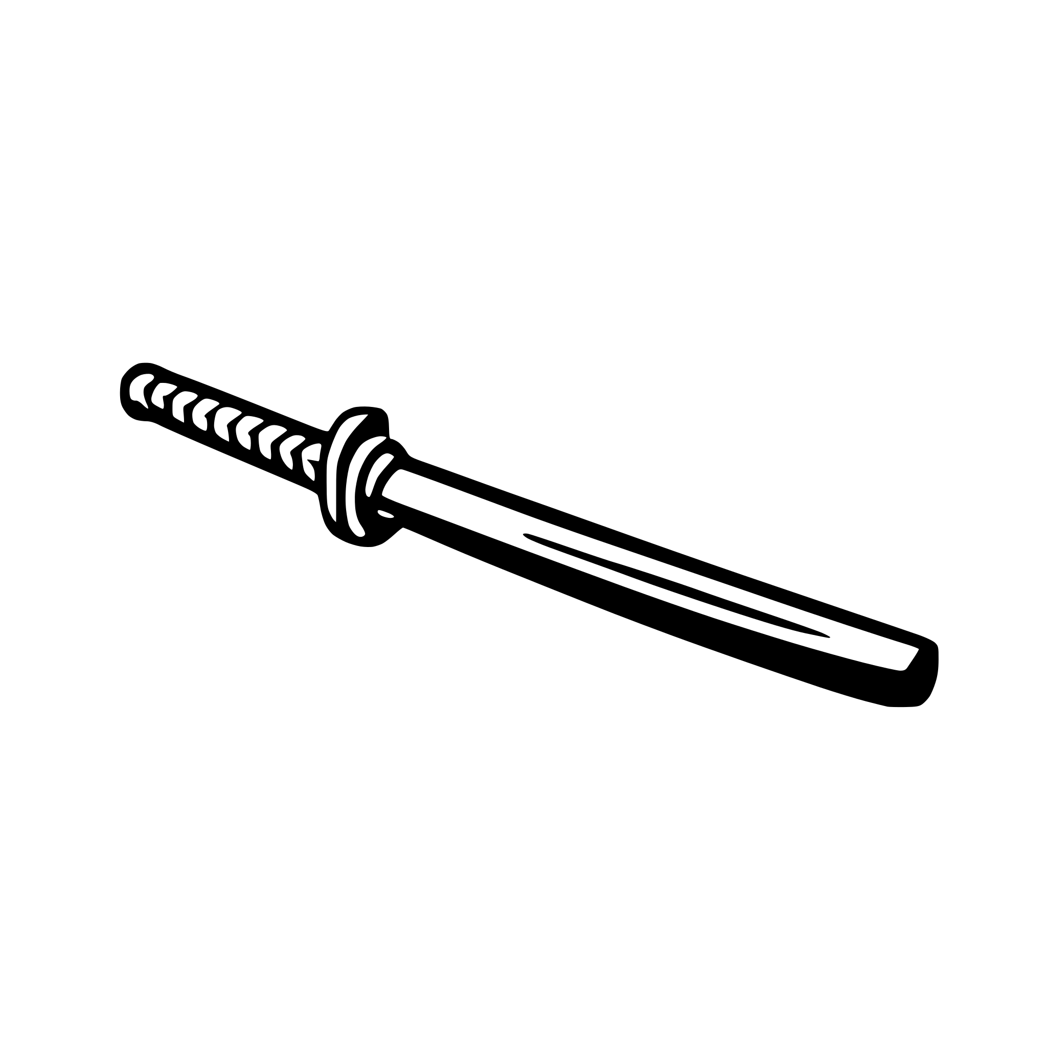 AI-generated SVG of 'Japanese katana'