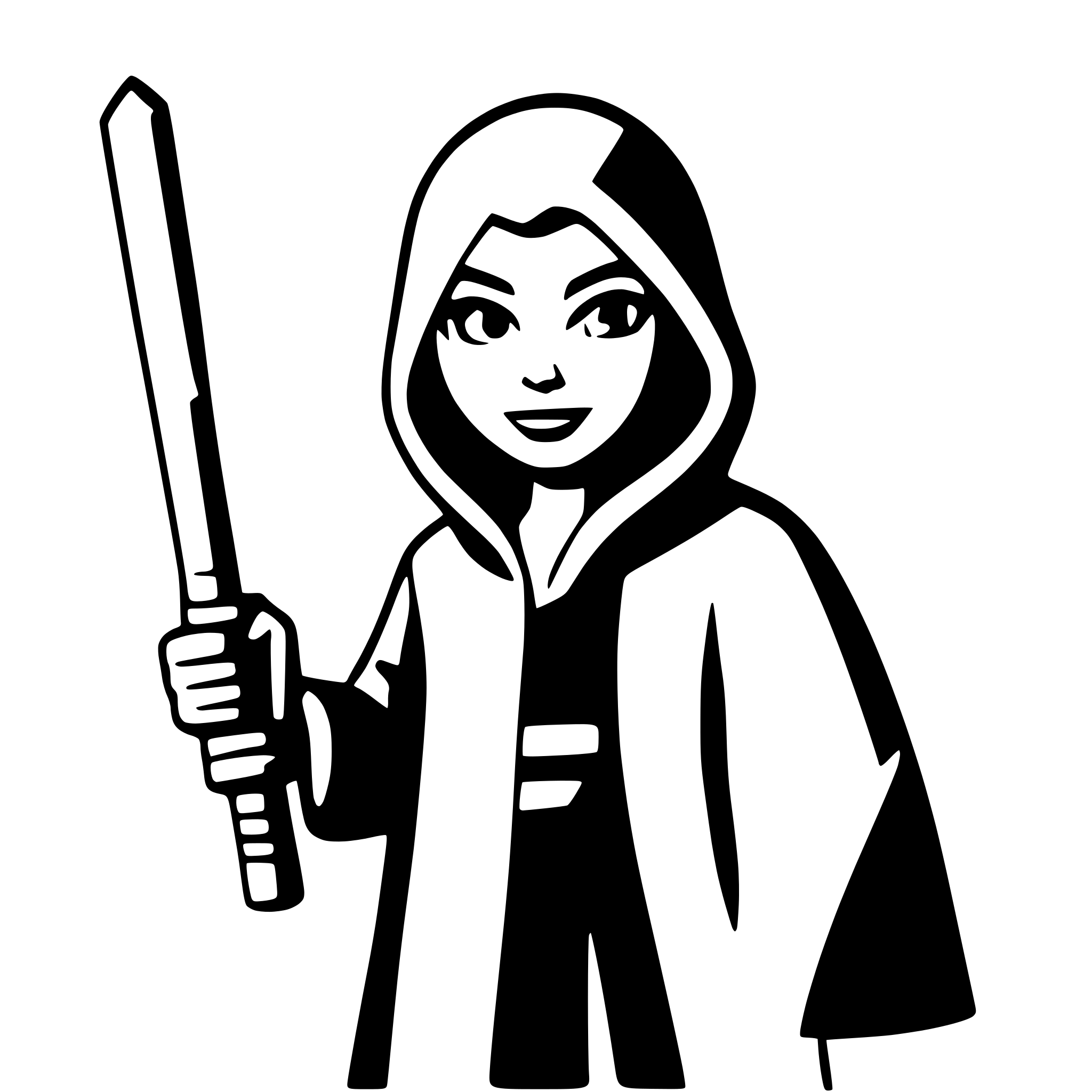 AI-generated SVG of 'jedi with a lightsaber'