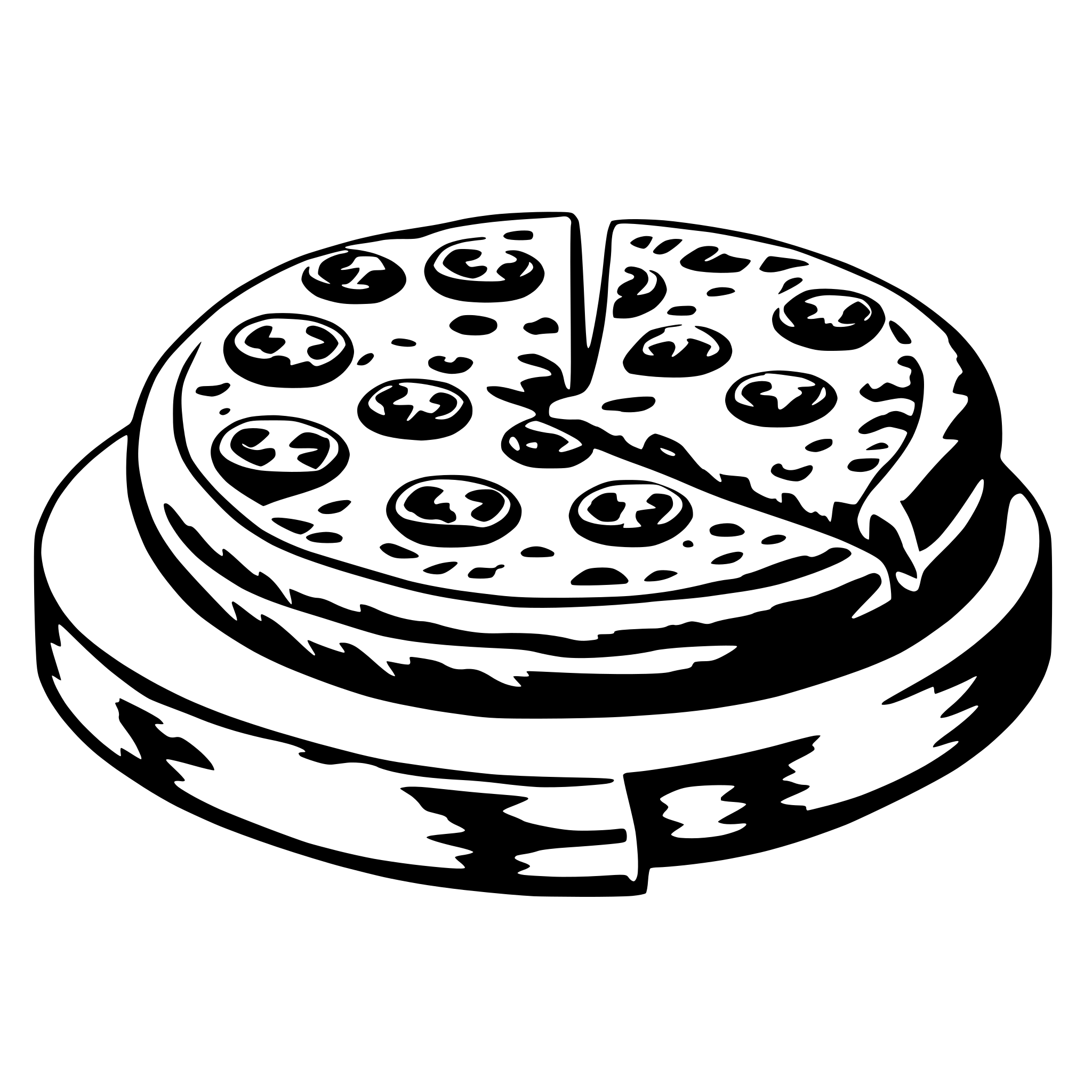 AI-generated SVG of a pizza on a bagel in a pizza box with melting cheese
