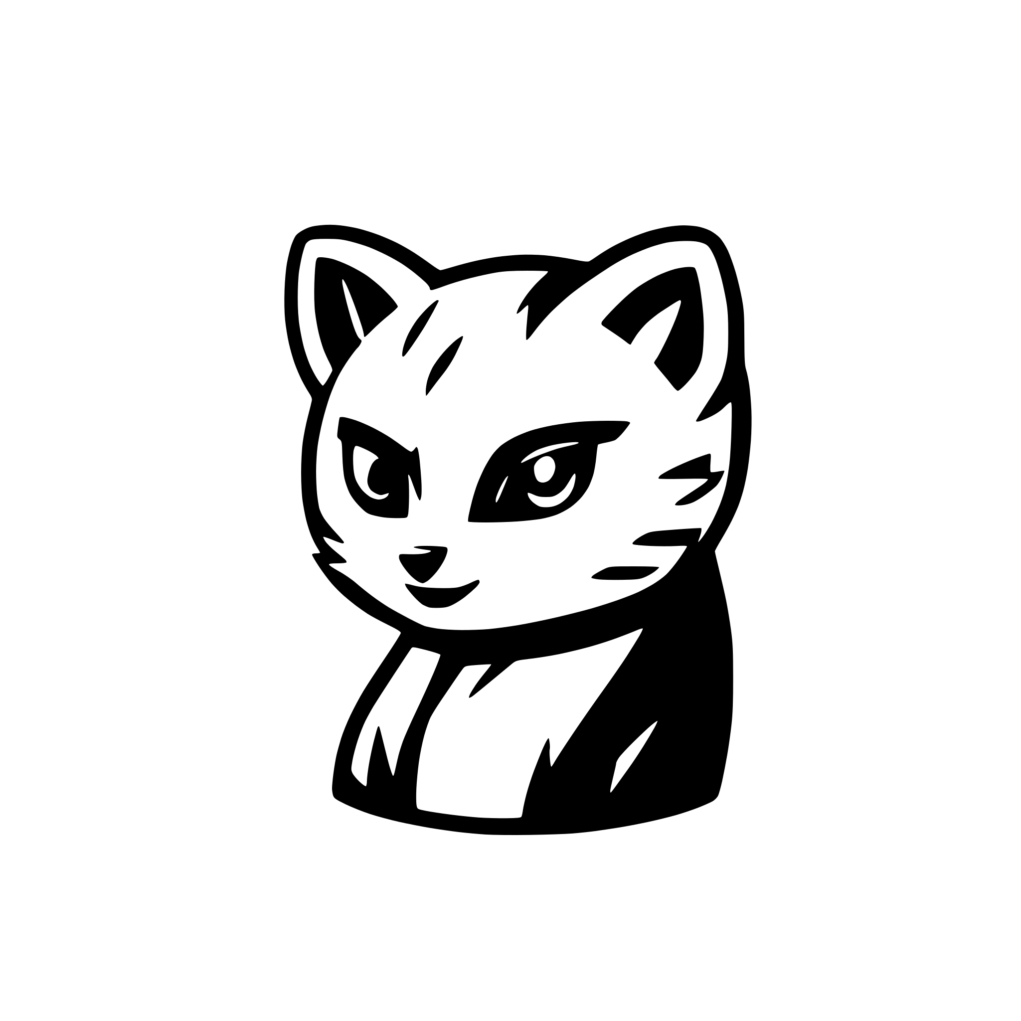AI-generated SVG of a Firefox logo but with a cat shooting lasers out of its eyes