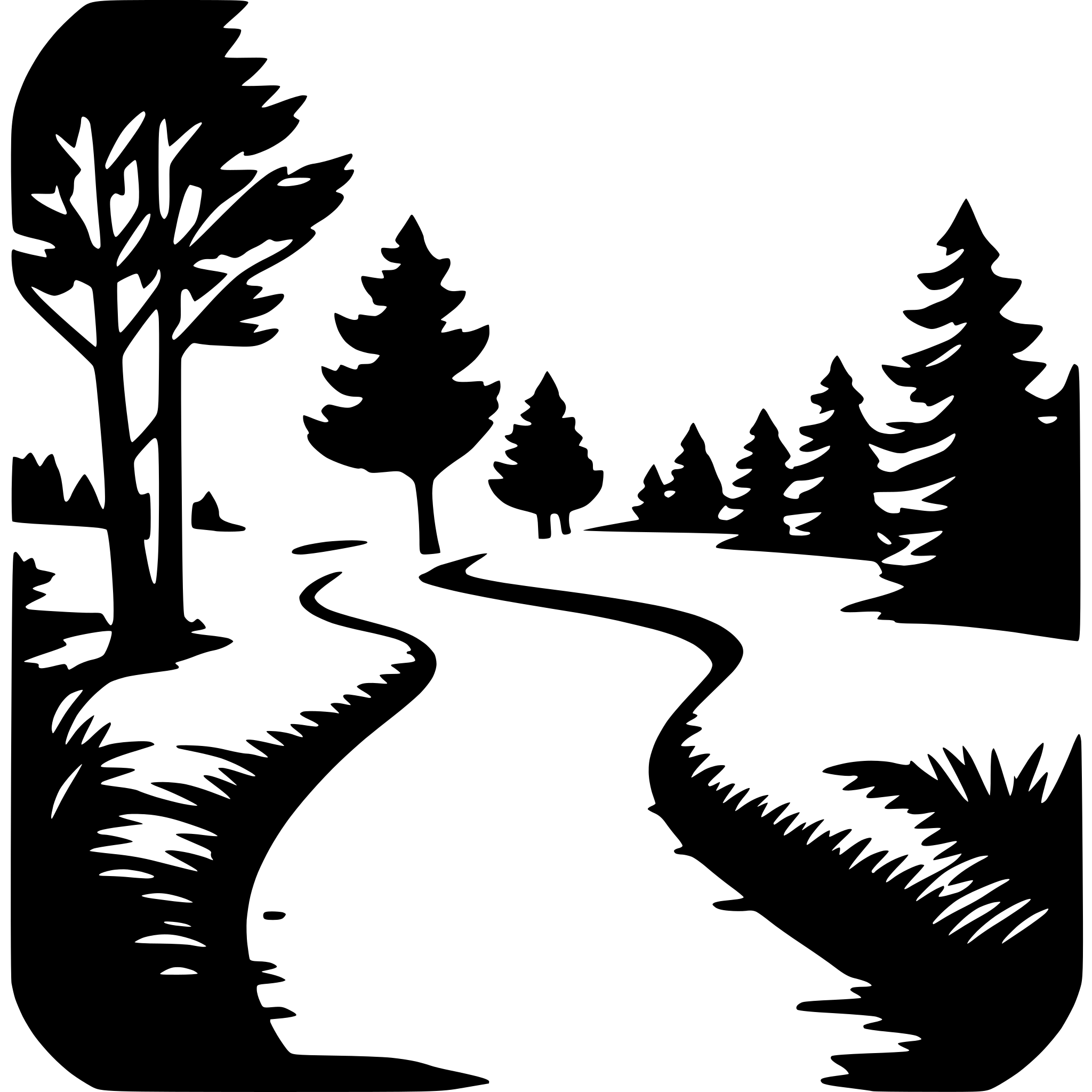 AI-generated SVG of 'woodland path'