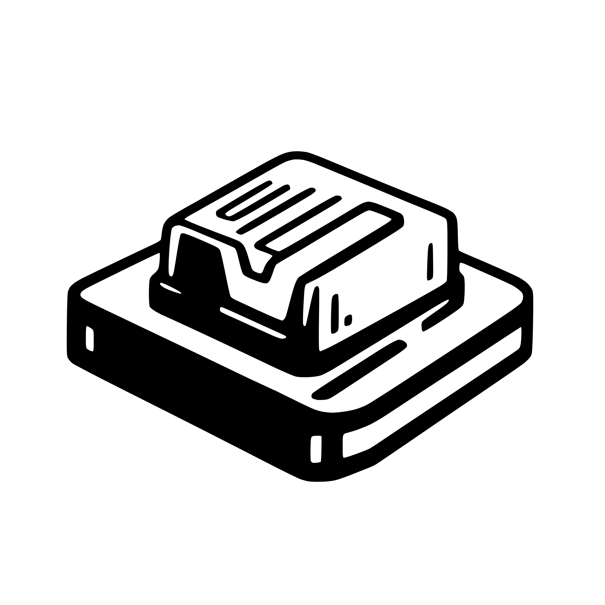 AI-generated SVG of a A simple clean minimalistic icon for a machine that attaches fiber optic cable to photonic chip to use in manufationg execution software