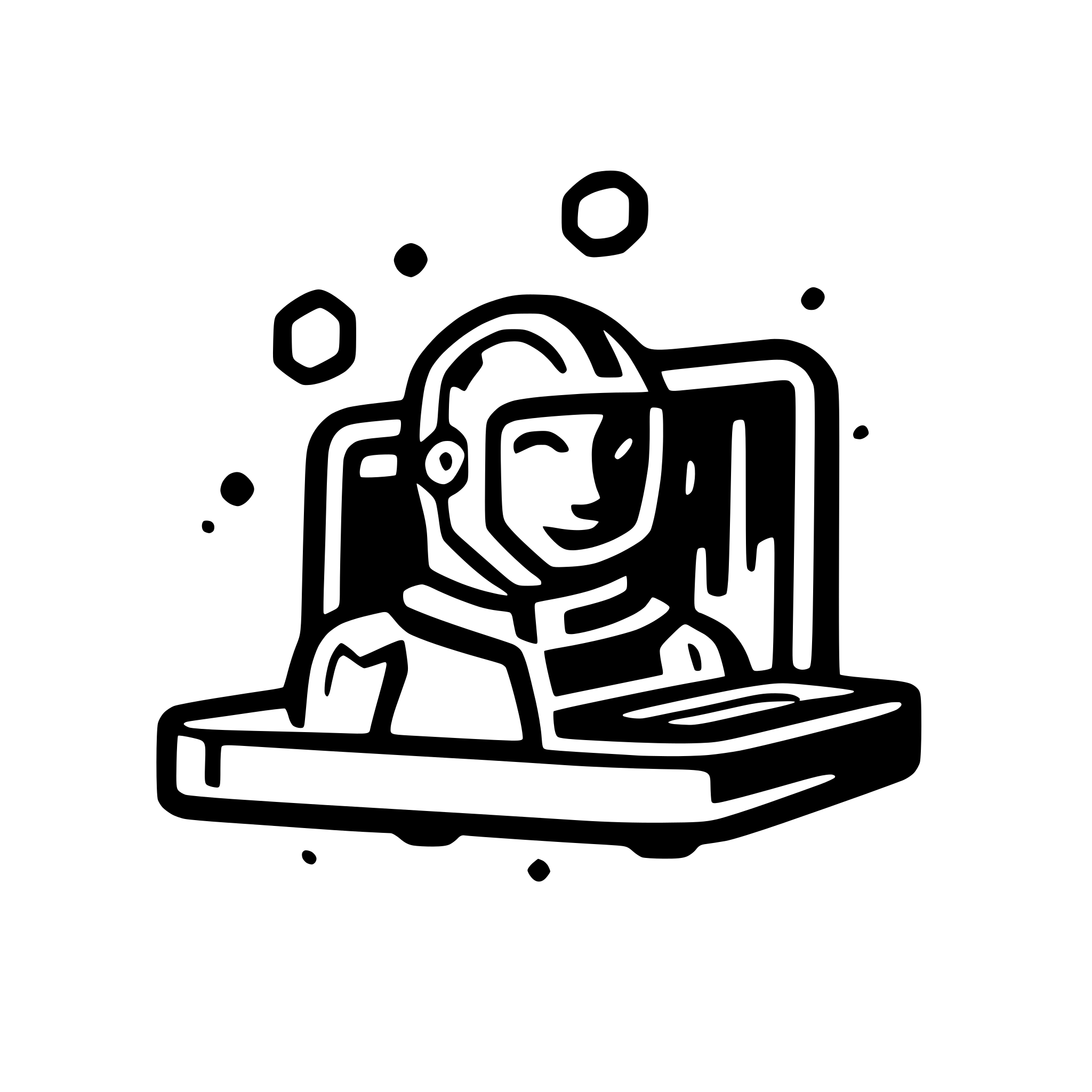 AI-generated SVG of a “A modern, sleek, vector-style SVG illustration of futuristic AI agents (represented as minimal humanoid robots or abstract digital beings) working together in a collaborative coding environment. One agent is typing on a keyboard, another is reviewing code on a floating holographic screen showing a GitHub-style pull request interface. Include GitHub icon subtly in the background or UI. The color palette should be cool-toned (blues, purples, dark grays) with clean lines, smooth gradients, and glo