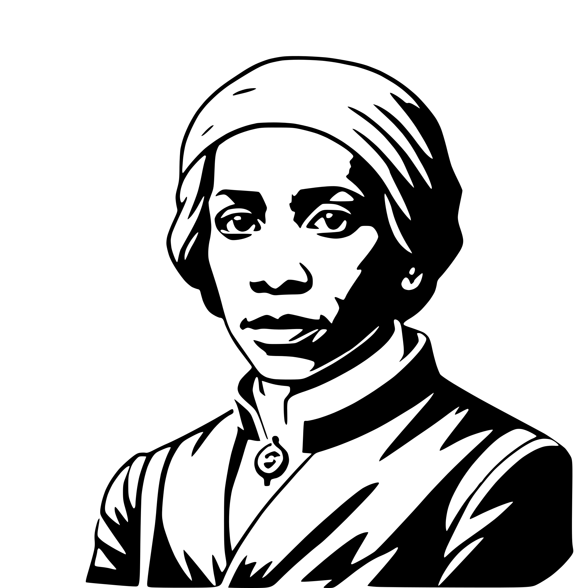 AI-generated SVG of a harriet tubman