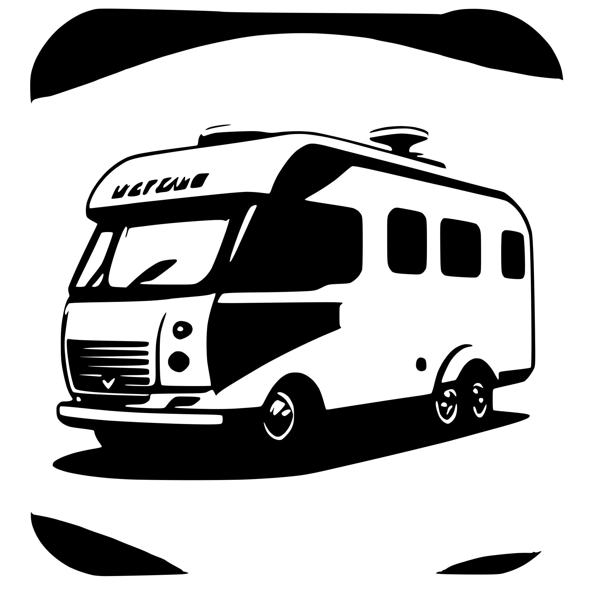 AI-generated SVG of a motorhome for logo