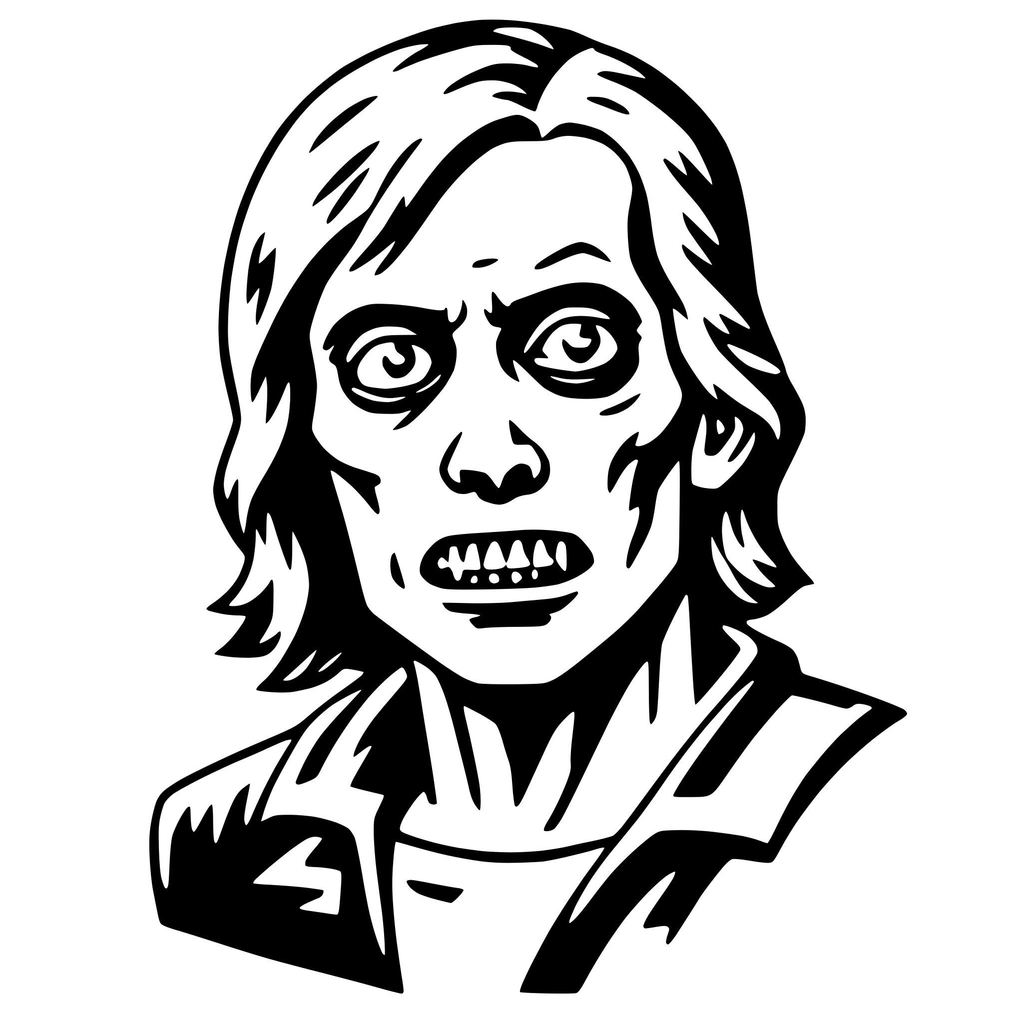 AI-generated SVG of a zombie