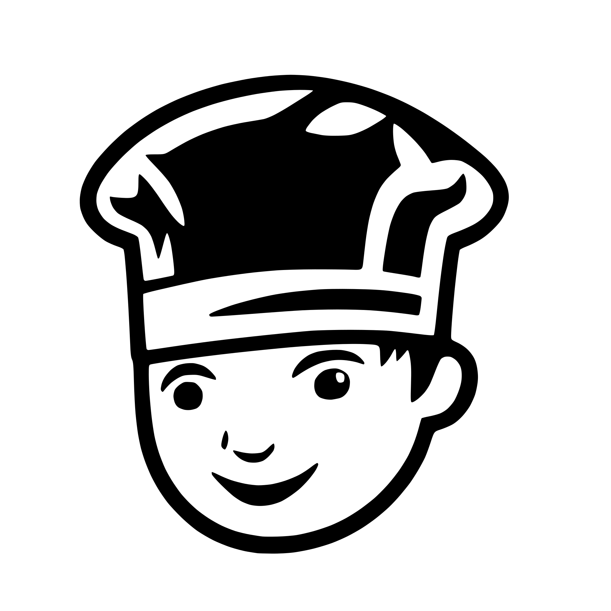 AI-generated SVG of a chef hat, thin  lines, flat design, icon for web, more detailed