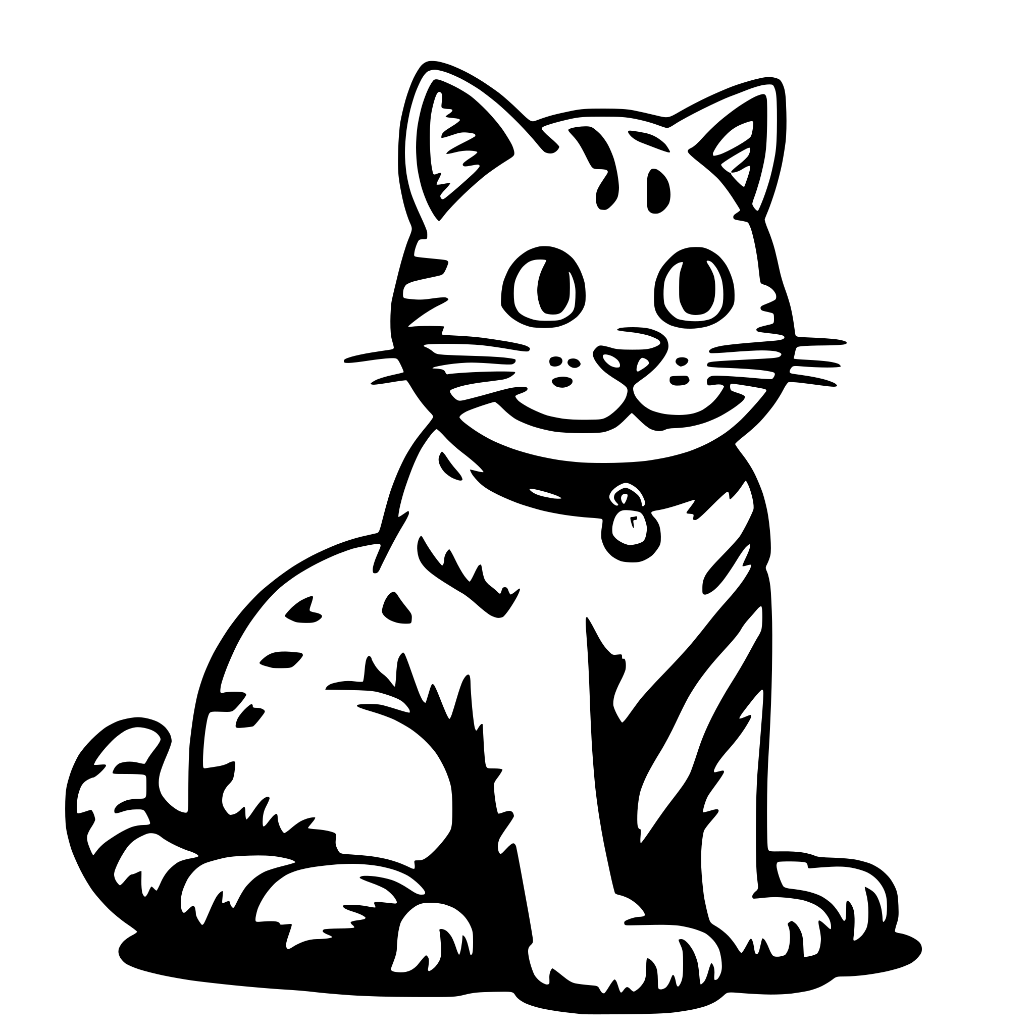 AI-generated SVG of a garfield