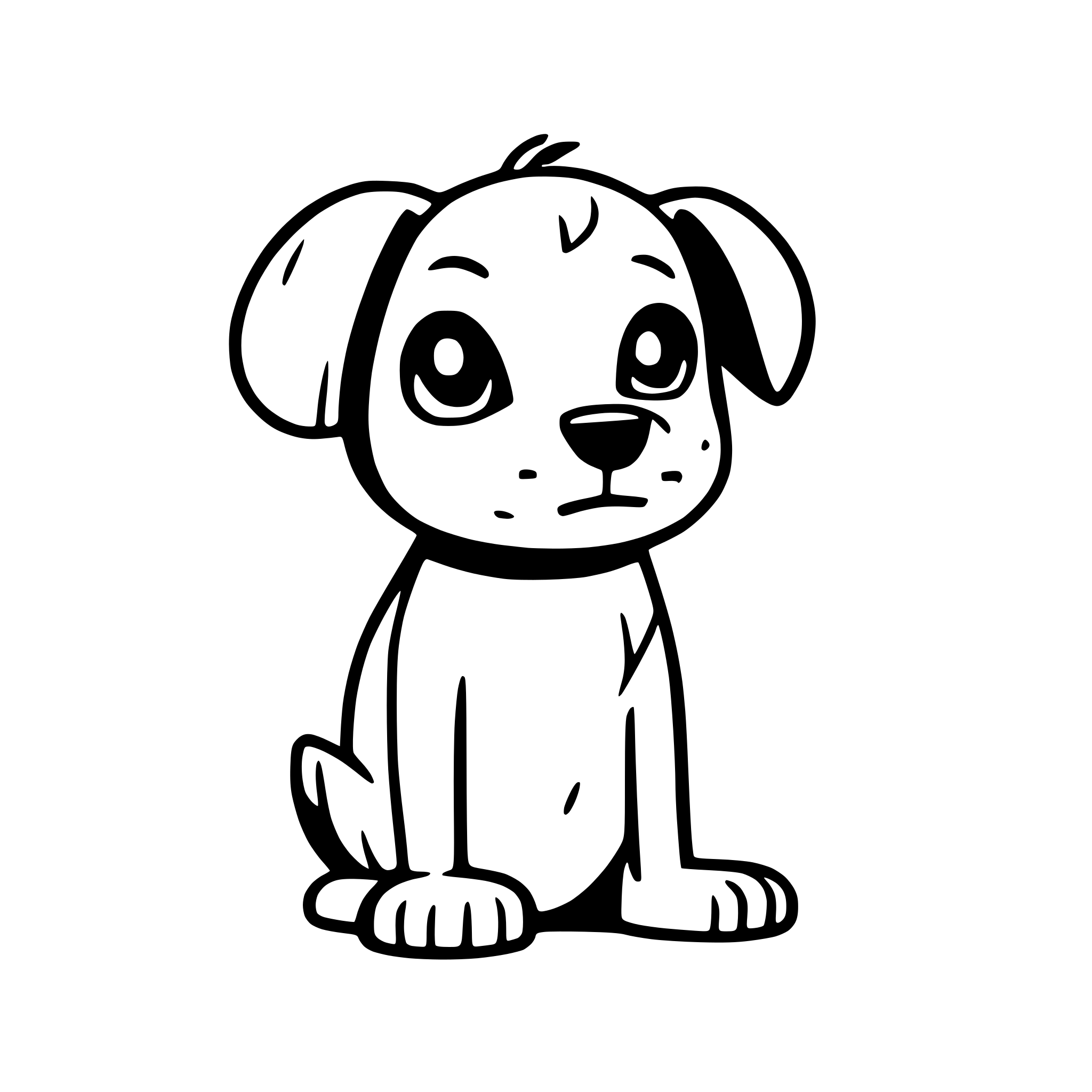 AI-generated SVG of a A grumpy sad dog from a cartoon with surprised face with few details AI-generated SVG of a A grumpy sad dog from a cartoon with surprised face with few details