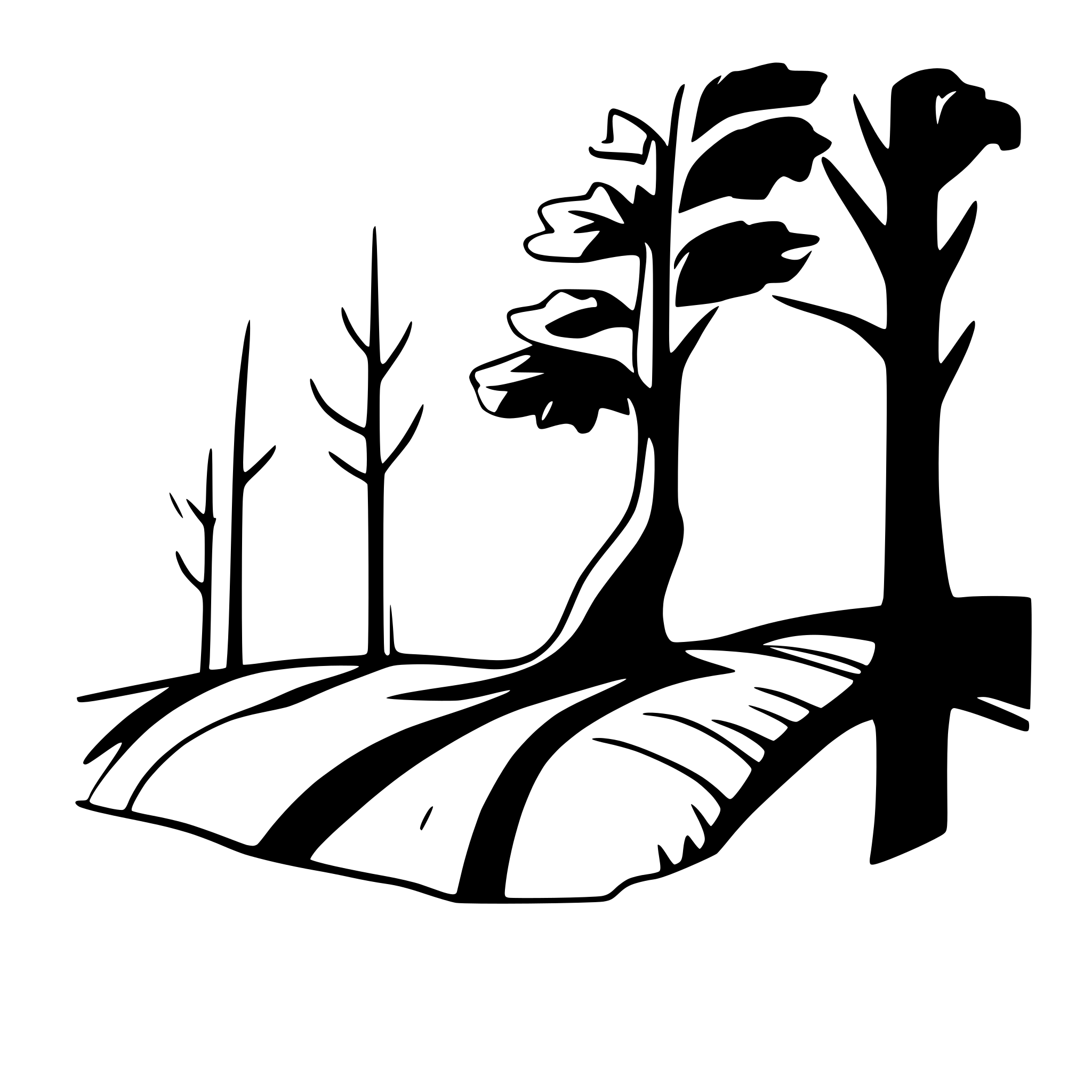 AI-generated SVG of a beech tree
