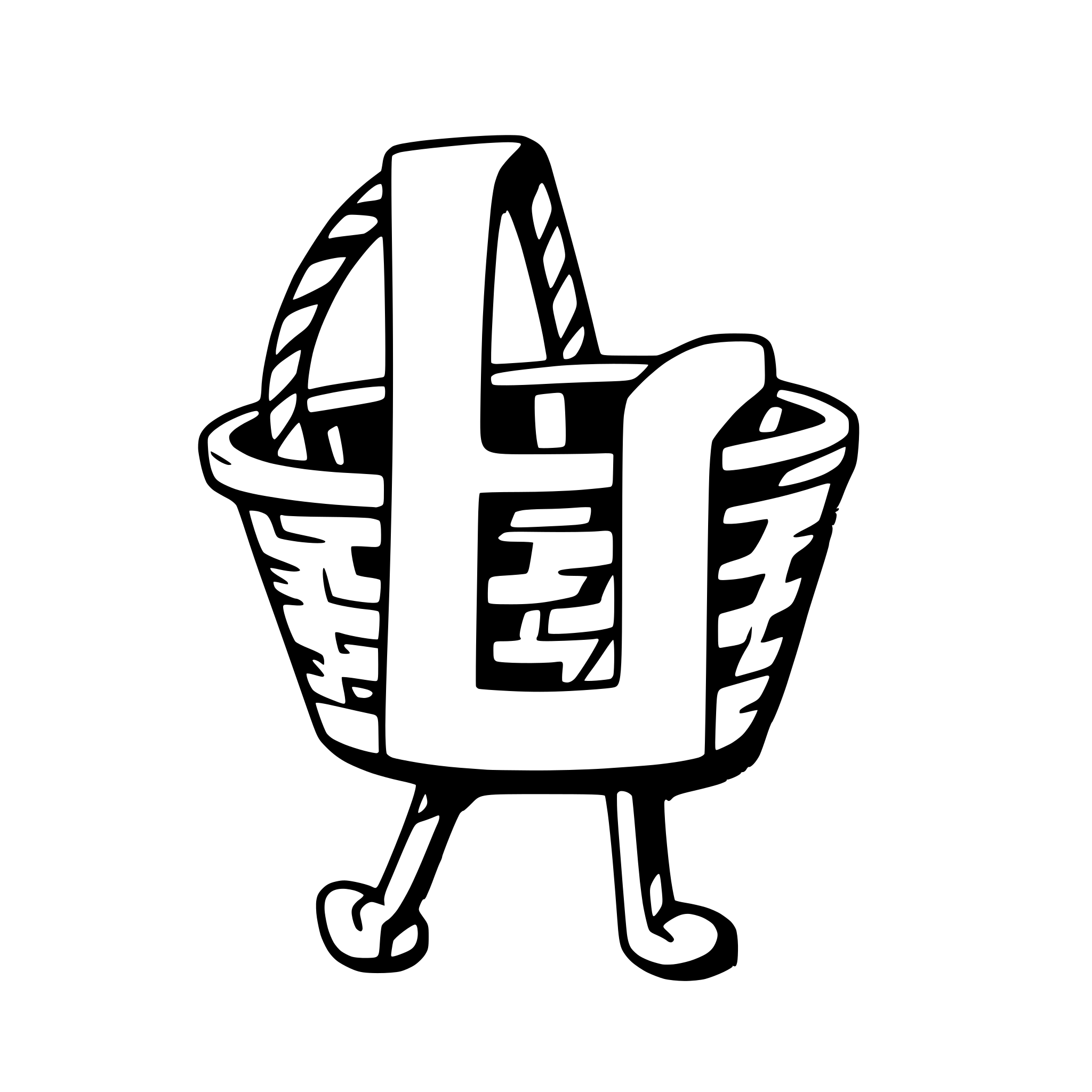 AI-generated SVG of a Letter "A" with a basket collects letters of the alphabet