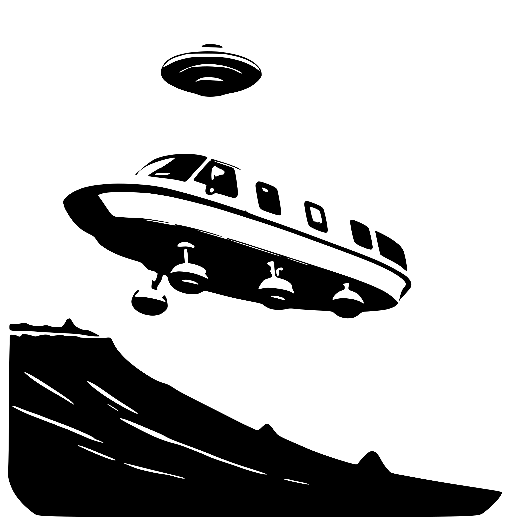 AI-generated SVG of '1997 chevy express passenger van flying off the edge of an ocean bluff, being abducted by a flying saucer'