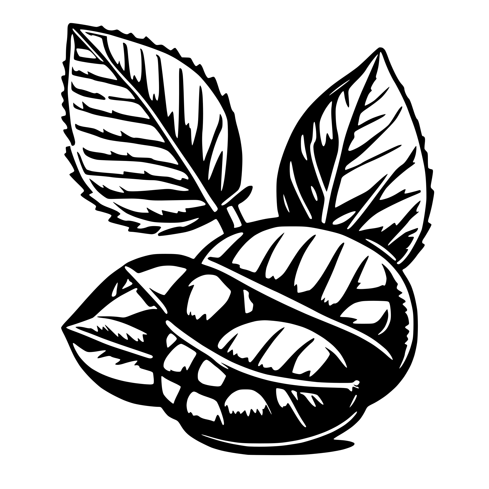 AI-generated SVG of a chestnut with leave
