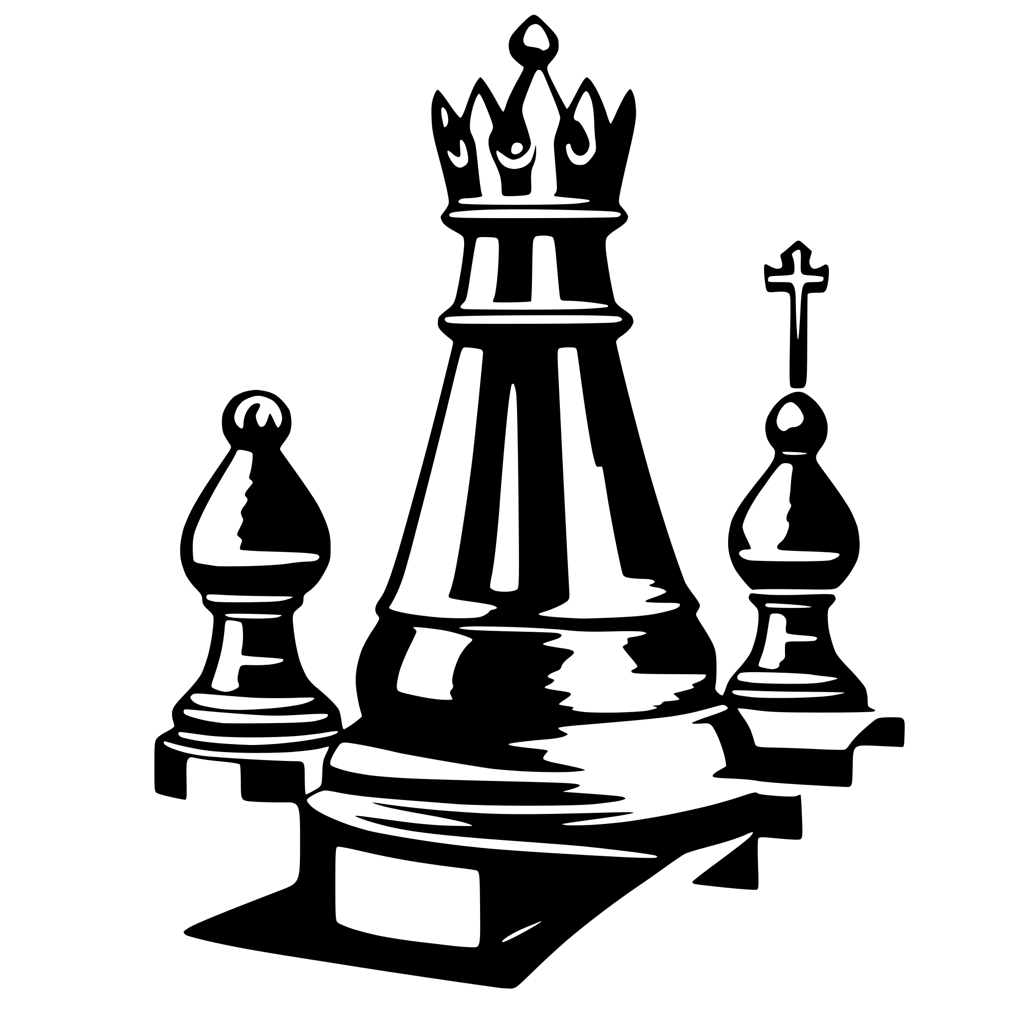 AI-generated SVG of 'achess pawn with aking crown'